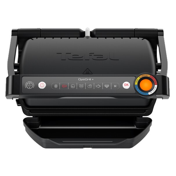 Tefal OptiGrill+ GC717810 electric grill, 2000W, 6 automatic cooking programs, cooking indicator, removable plates with non-stick coating, black