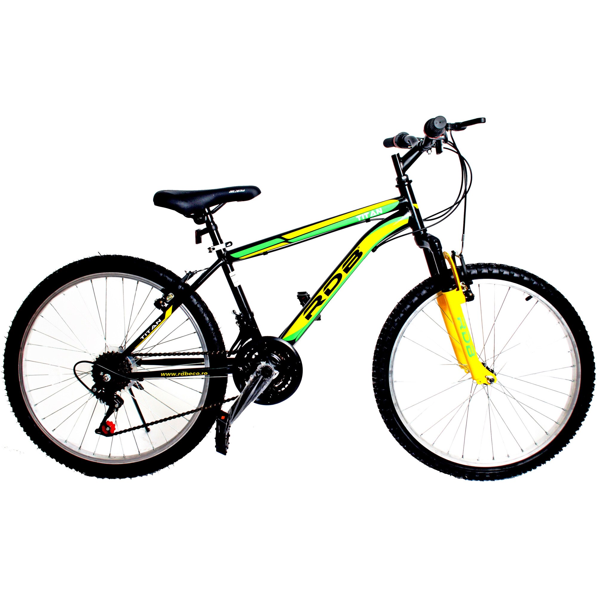 RDB Titan 24" children's bike, black/yellow