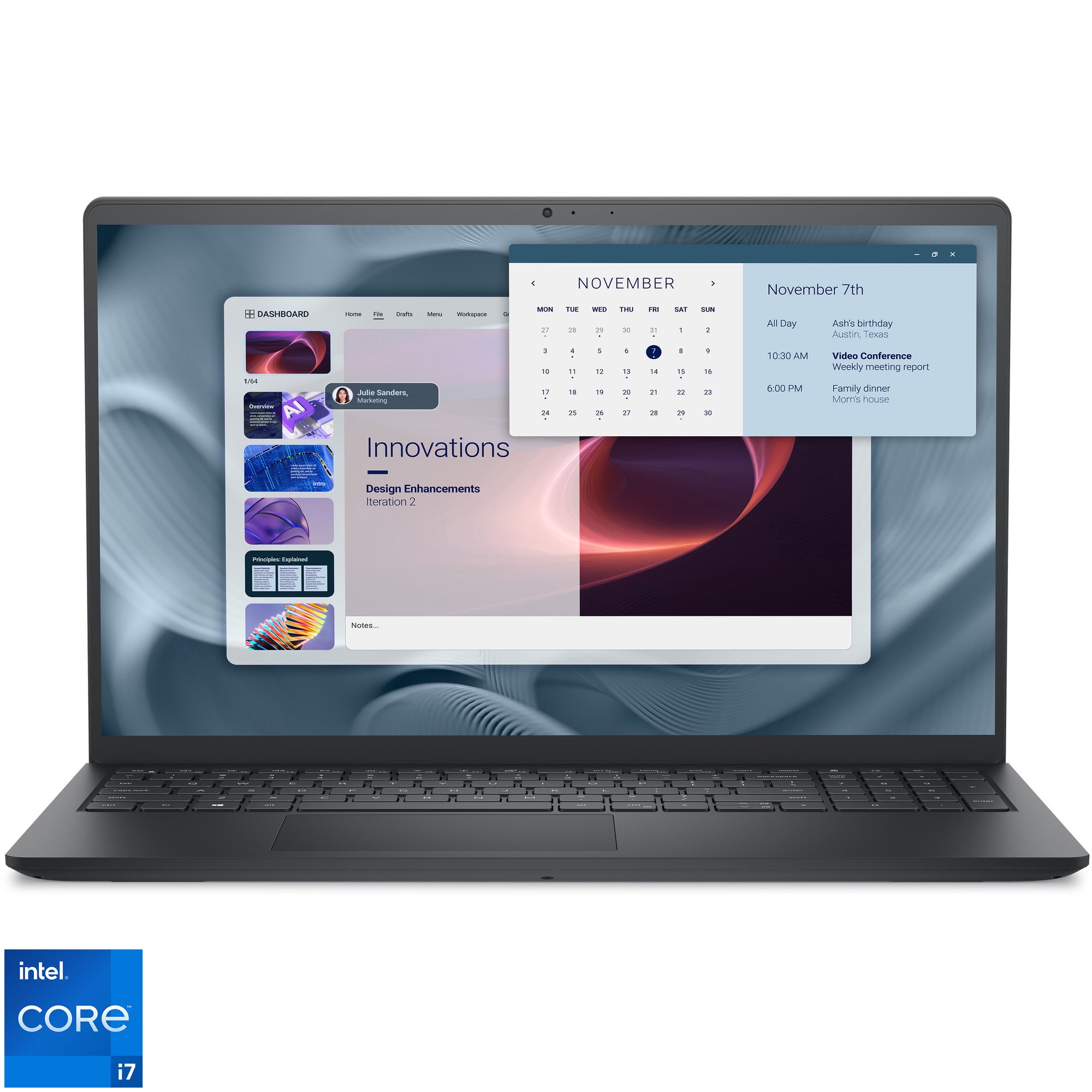 Business Laptop Dell Pro 15 Essential with Intel® Core™ i7-1355U processor up to 5.00 GHz, 15.6", Full HD, 120Hz, 16GB RAM, 512GB SSD, Intel® Iris® Xe Graphics, Windows 11 Pro, FPR, Backlit, 3y ProSupport and Next Business Day Onsite