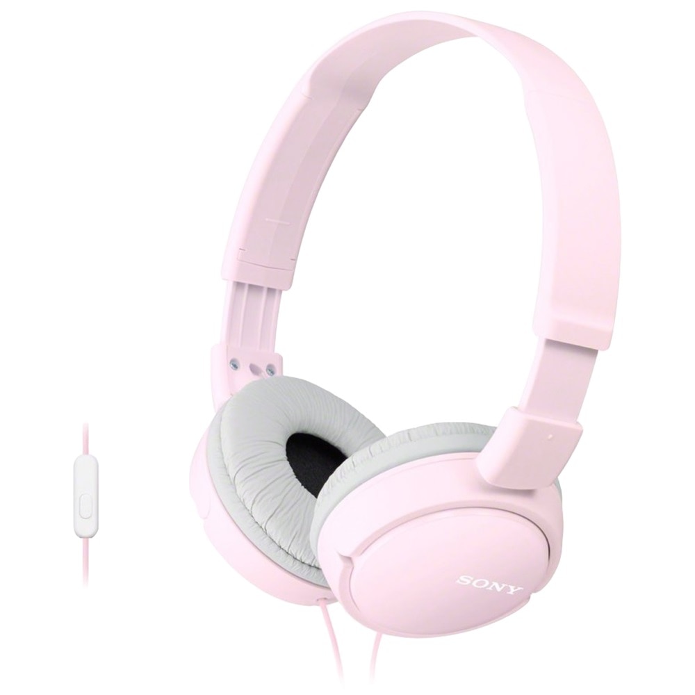 Sony MDR-ZX110APP On-Ear Headphones, Wired, Microphone, Pink