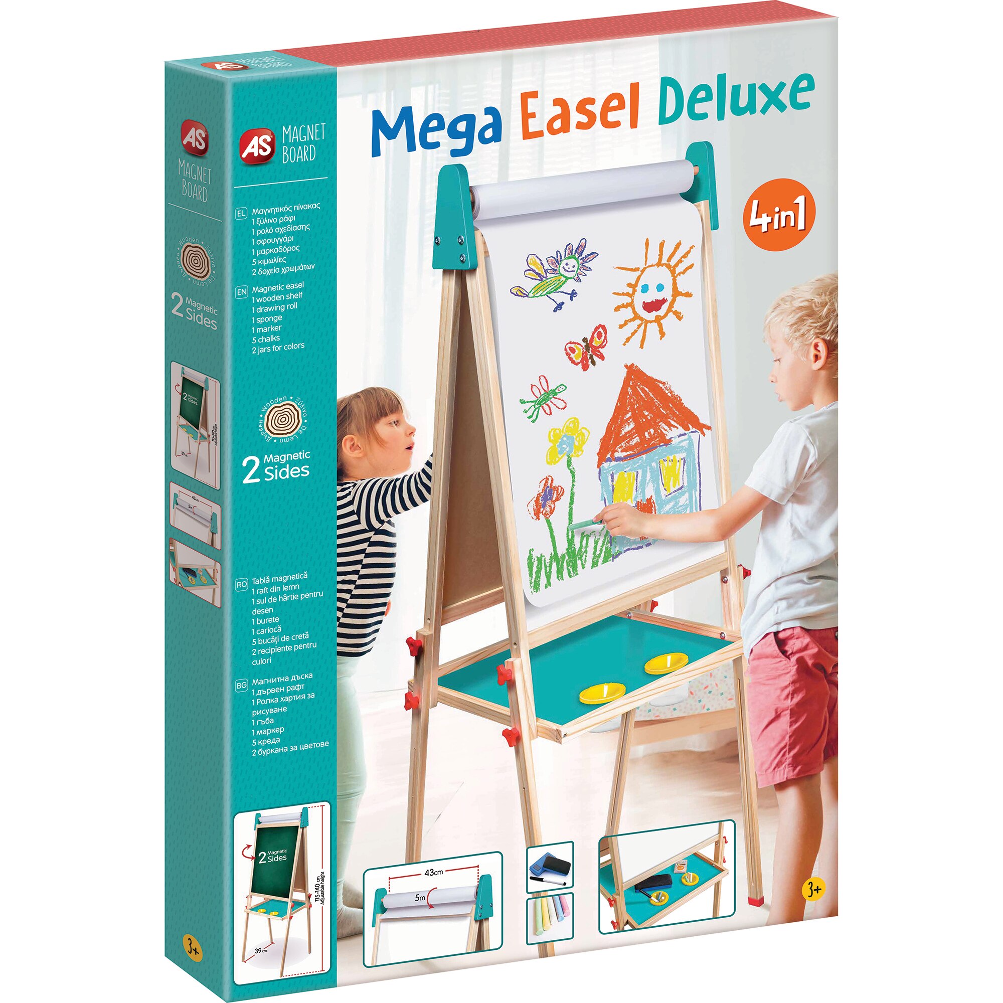 Tabla magnetica AS - Sevalet 4 in 1, XL