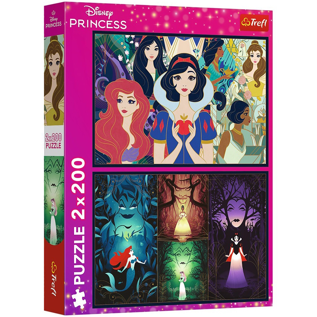 Puzzle Trefl 2 in 1, Disney, Frumoasele printese, 2x200 piese