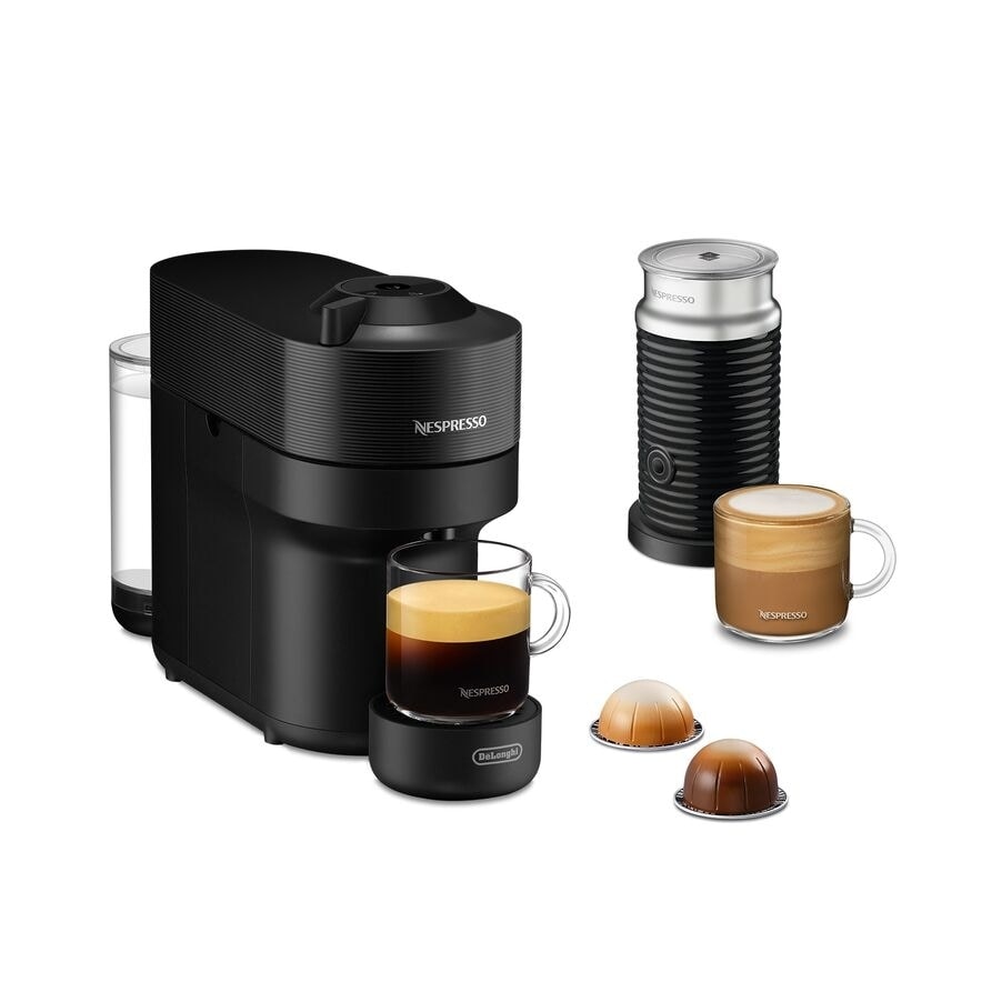 Nespresso DeLonghi ENV90.BAE Vertuo Pop Espresso Machine, Nespresso Capsule Coffee Filter, With Milk Frother, Black