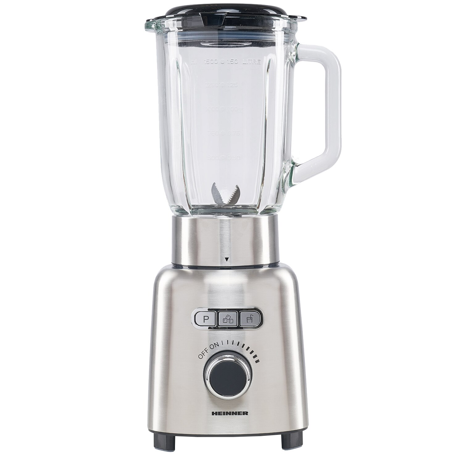 Blender Heinner HBLICE1000XMC, 1000 W, 15 l, Variable speed, Pulse, Crushing ice, Glass bowl, Stainless steel