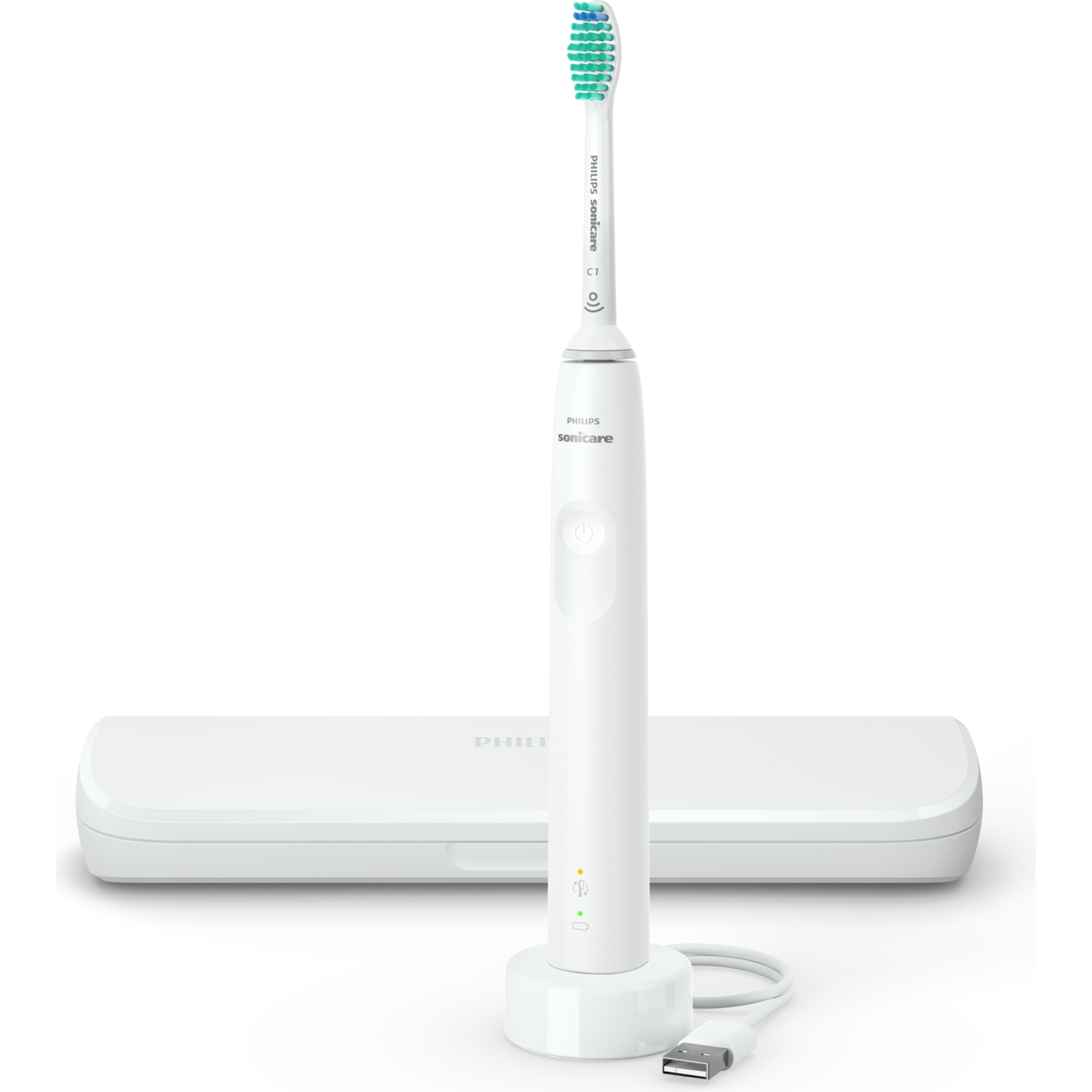 Philips Sonicare 3100 HX367313: Electric toothbrush, 31000 movements/min, pressure sensor, BrushSync, White