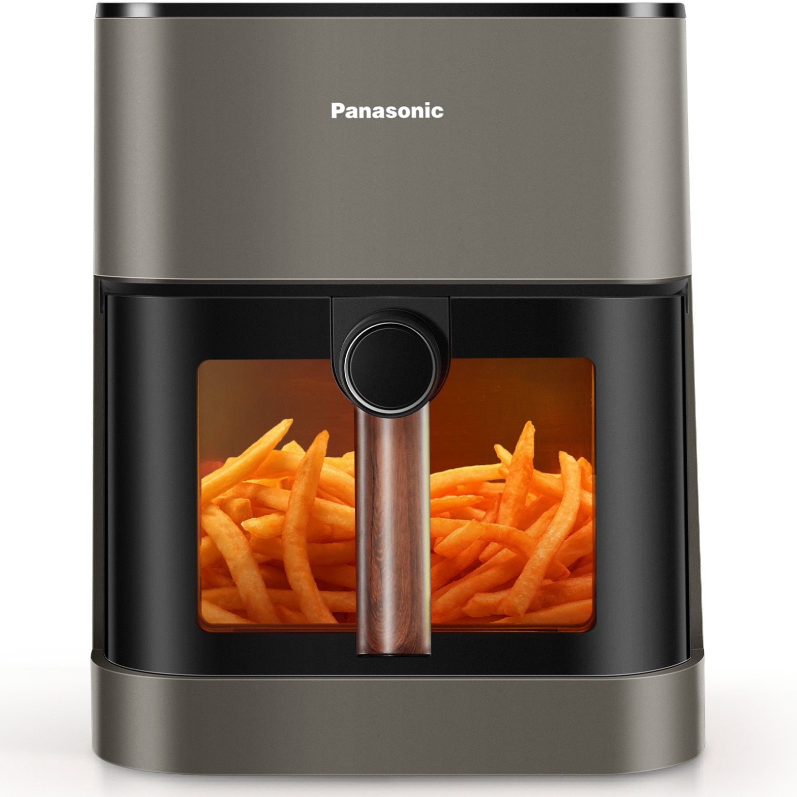 Panasonic NF-CC500NXE hot air fryer, 1450W, steam function, viewing window, 360° air flow, 5L capacity, temperature 80° - 200°, 11 preset programs, gray-olive