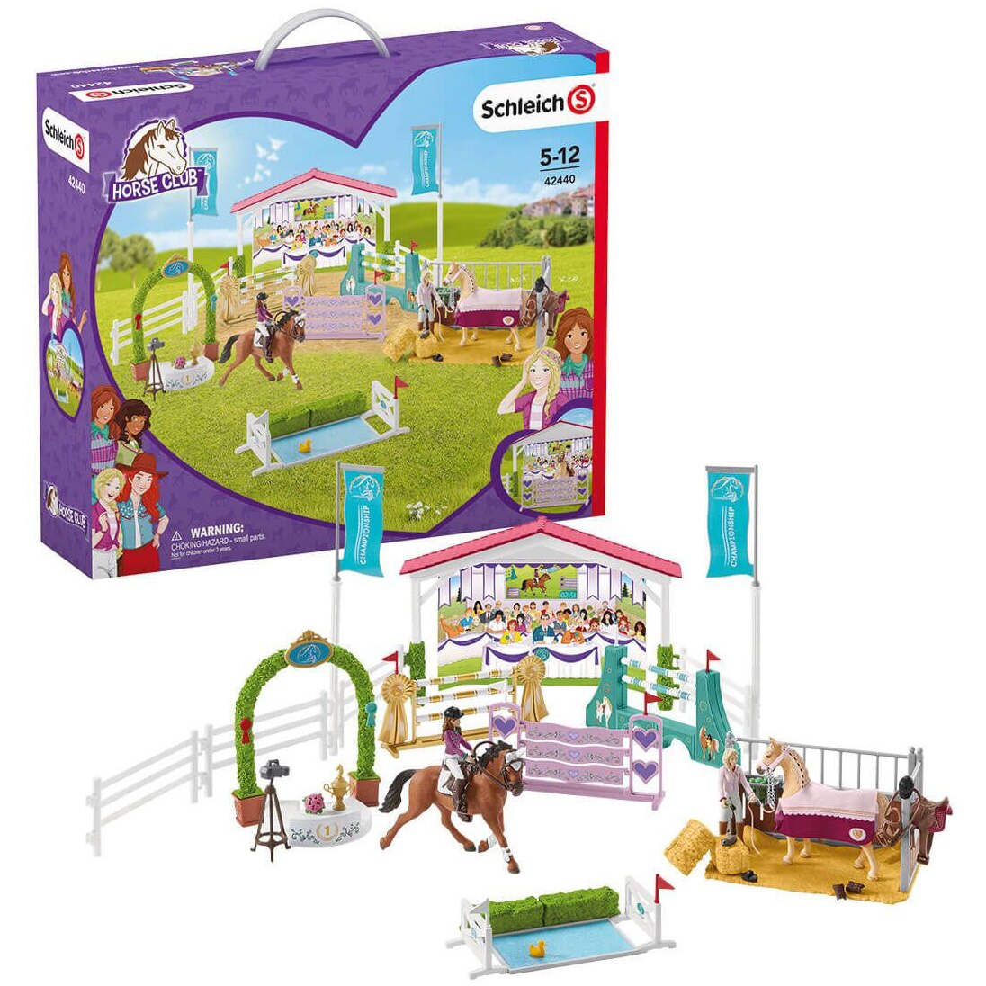 Set figurine Schleich, Horse Club, Turneu amical de calarie