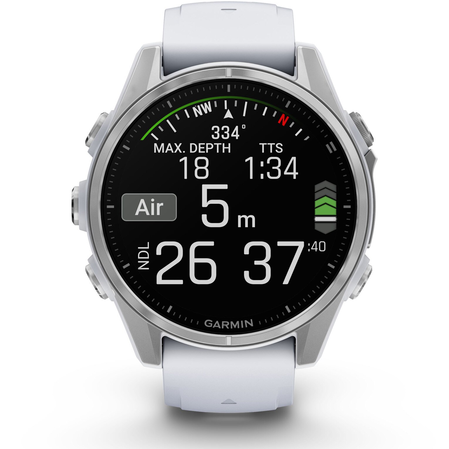 Smartwatch Garmin fenix 8, 43mm, AMOLED, Glass, Silver, Whitestone Silicone Band