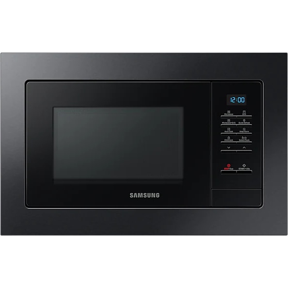 Samsung MG23A7013CA/OL Built-in Microwave Oven, 23L, Grill, 800W, 6 Power Levels, Eco Mode, Fast Defrost, Grill Fry Function, Black Stainless Steel