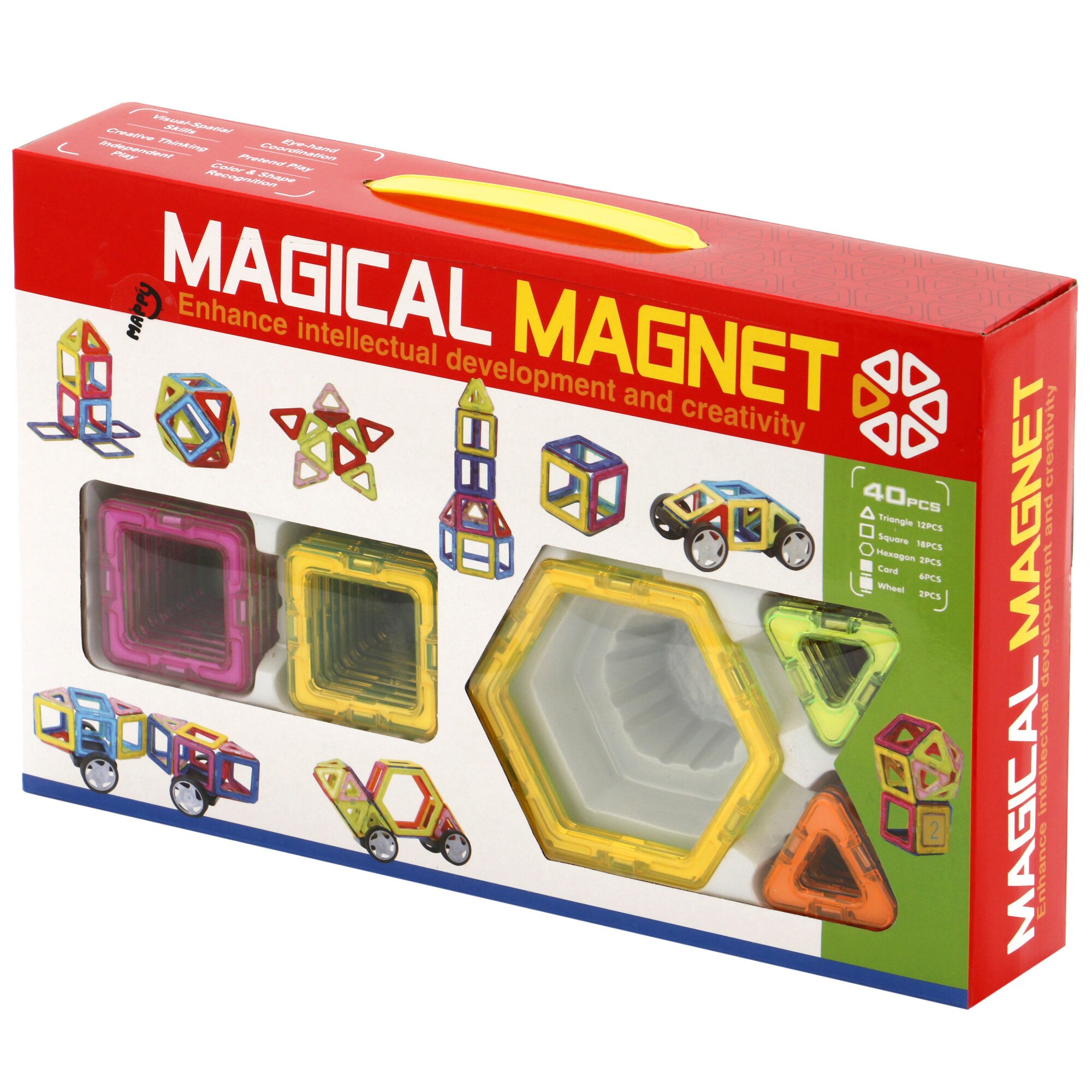 Set de constructie Mappy Magical Magnet, 40 piese