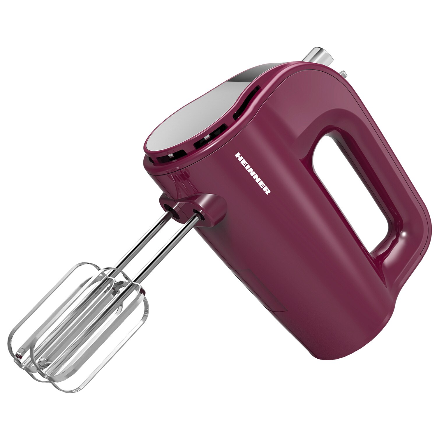 Mixer de mana Heinner Charm HM-350BGL, 350W, 5 Viteze, Decoratiuni Inox, Burgundy