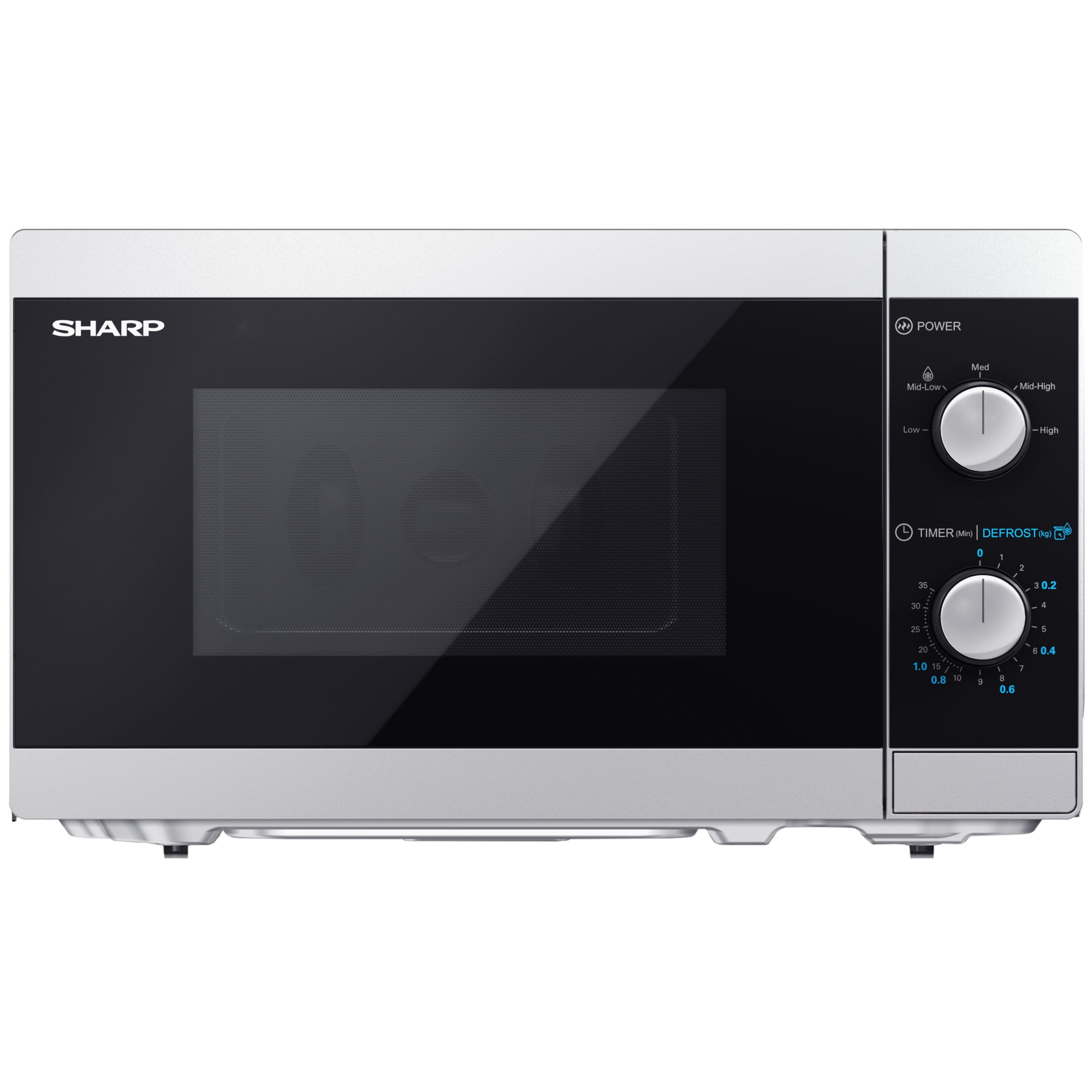 Cuptor cu microunde Sharp YCMS01ES, 20 l, 800 W, Mecanic, Argintiu