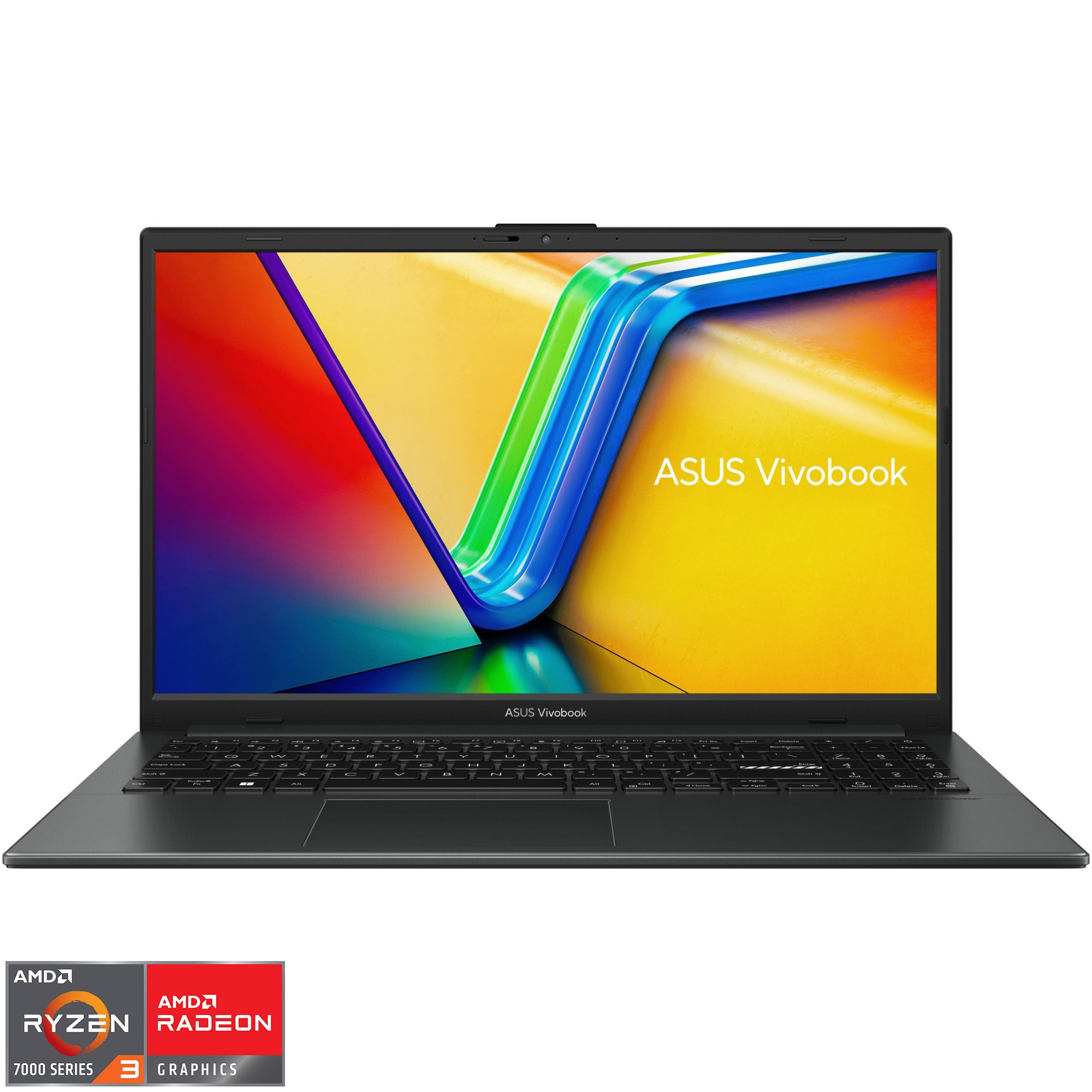 Laptop ASUS Vivobook 15 E1504FA cu procesor AMD Ryzen™ 3 7320U pana la 4.1GHz, 15.6'', Full HD, IPS, 8GB LPDDR5 RAM, 512GB SSD, AMD Radeon™ Graphics, No OS, Mixed Black