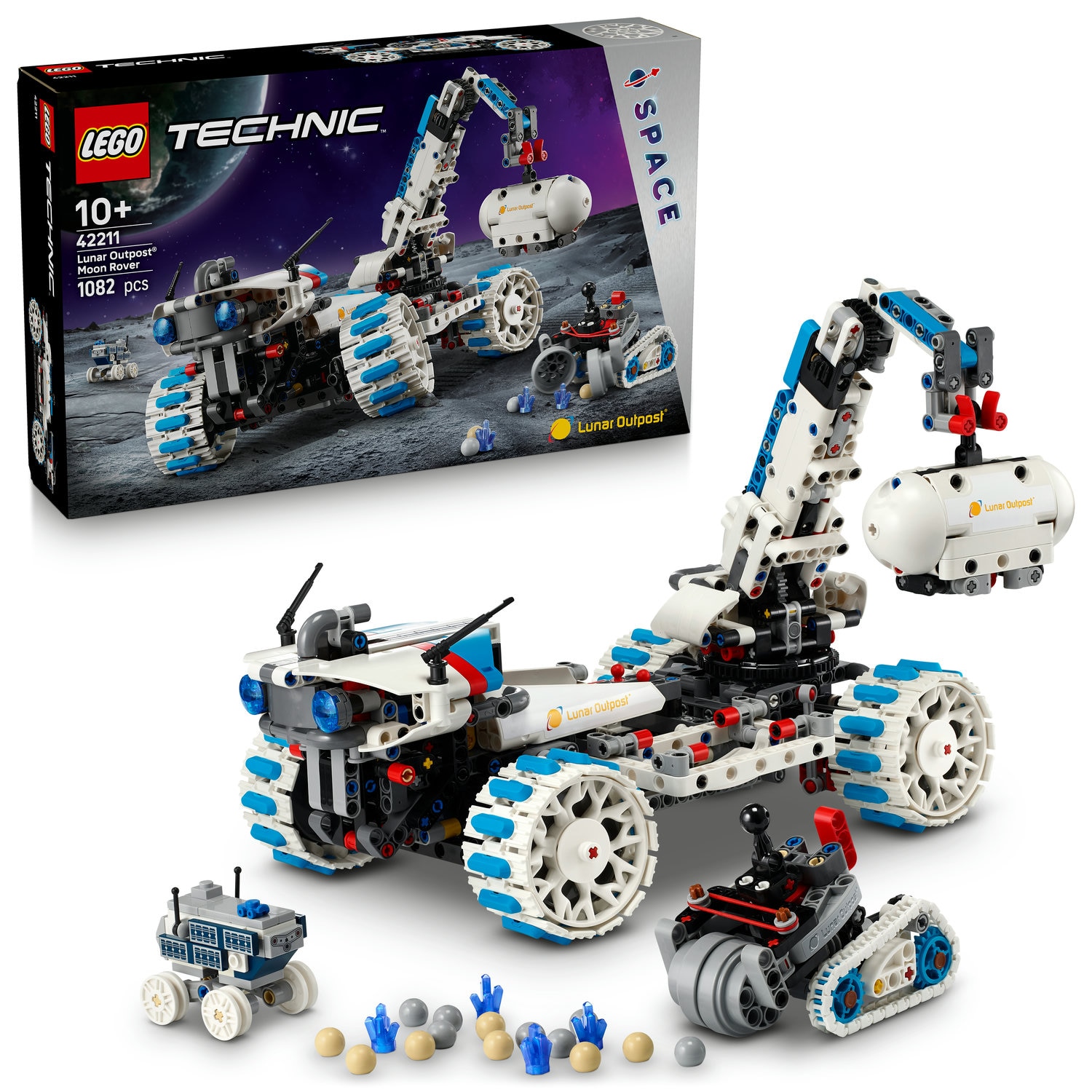 LEGO® Technic - Vehicul spatial Rover Lunar Outpost™ 42211, 1082 piese