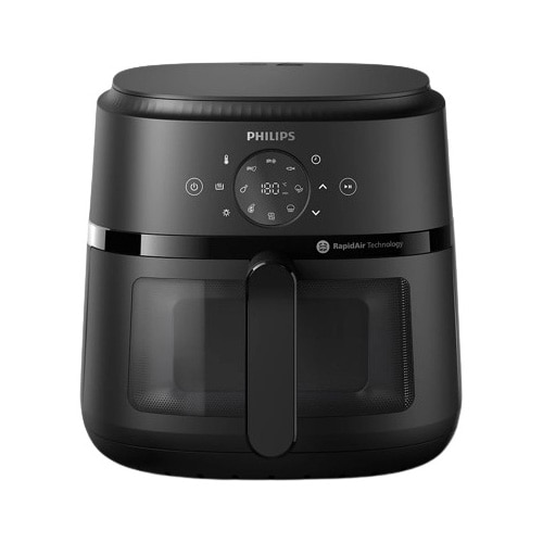 Philips Airfryer Series 2000 NA230/00, Compact Digital, 1700 W, capacity 6.2 l / 0.8 kg, digital display, window, 13-in-1 cooking functions, 9 preset programs, compact size (4 servings), easy cleaning, black