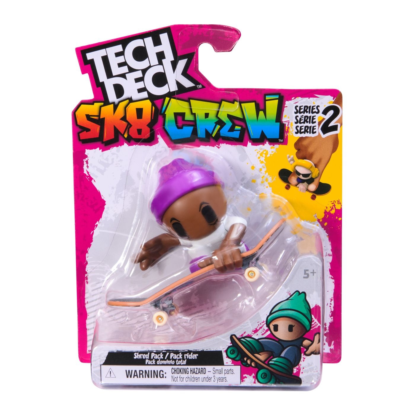 Set Tech Dech Sk8 Crew - Placa si figurina 9.6 cm, Sapca mov
