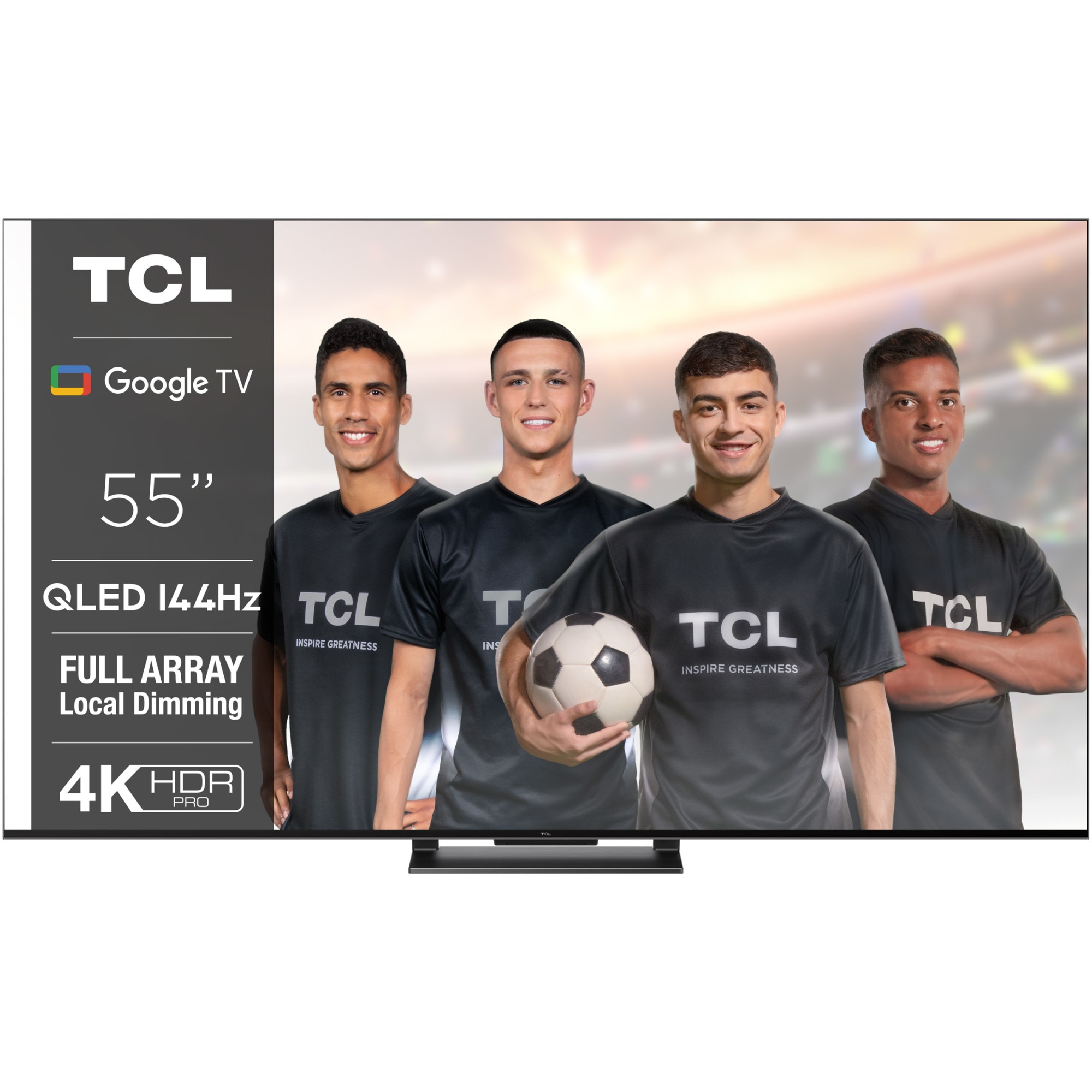 Televizor TCL QLED 55C745, 139 cm, Smart Google TV, 4K Ultra HD, 100 Hz, Clasa F (Model 2023)