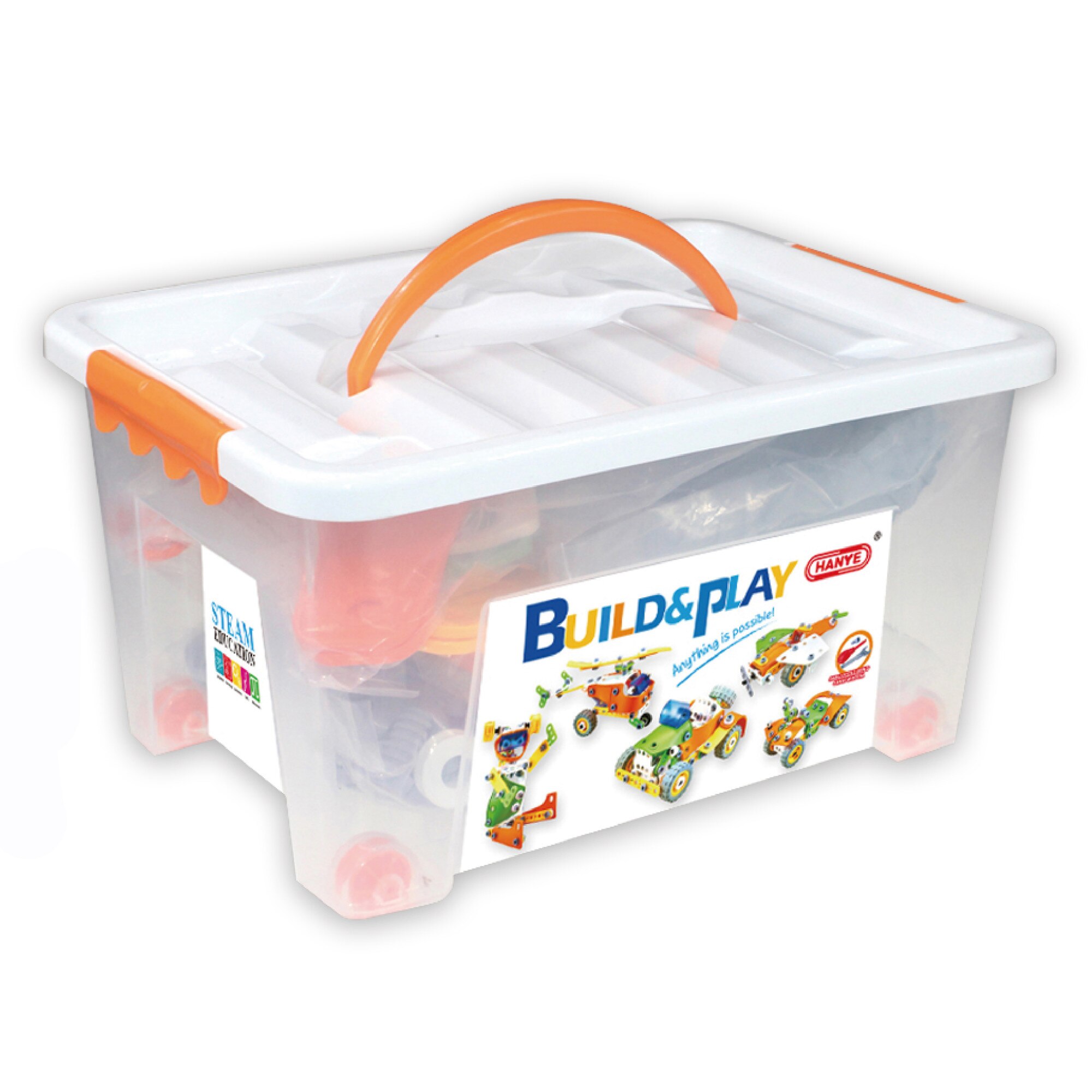 Set de constructie Mappy Build&Play - STEAM, 5 in 1, 163 piese, EM7751