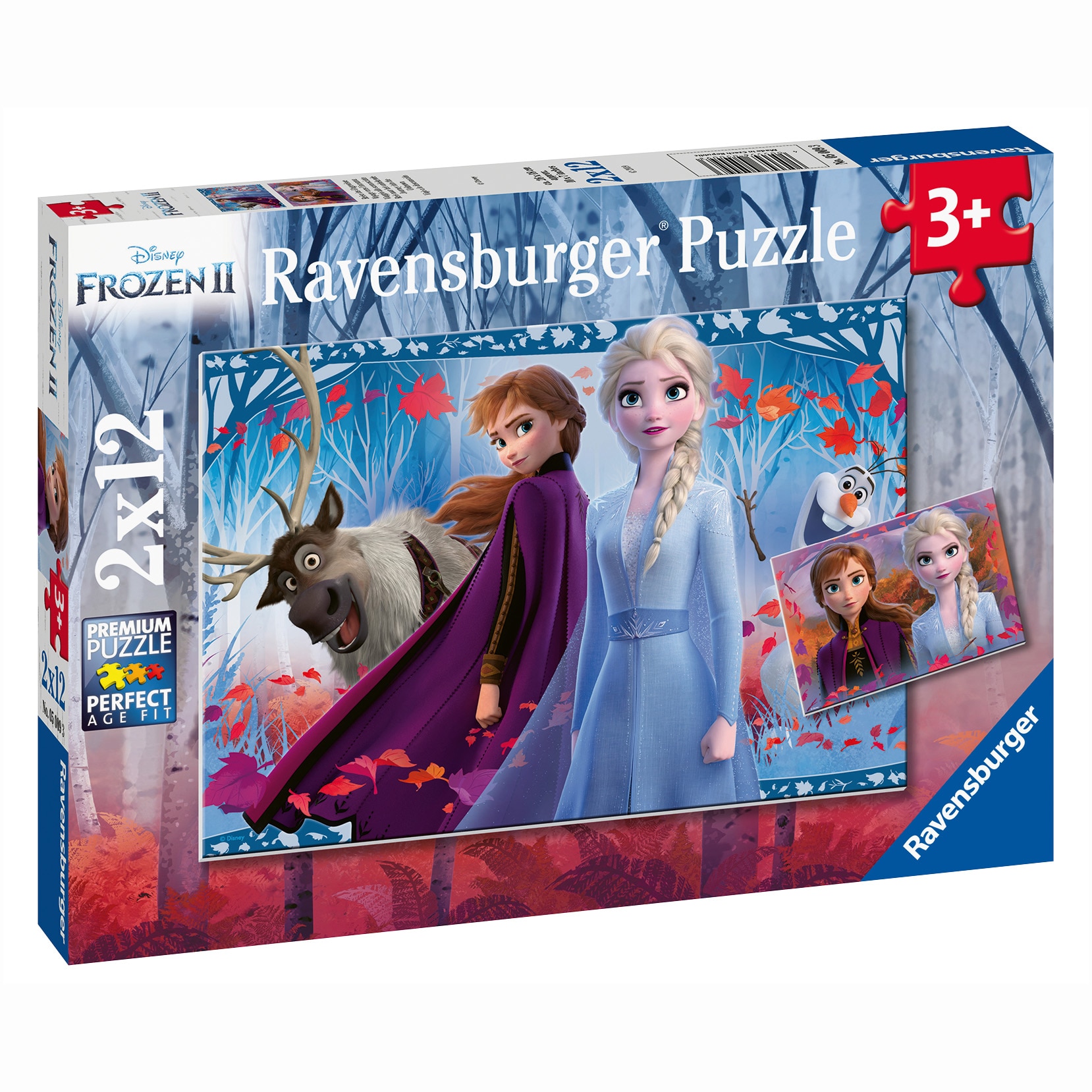 Puzzle Ravensburger - Disney Frozen II, 2x12 piese