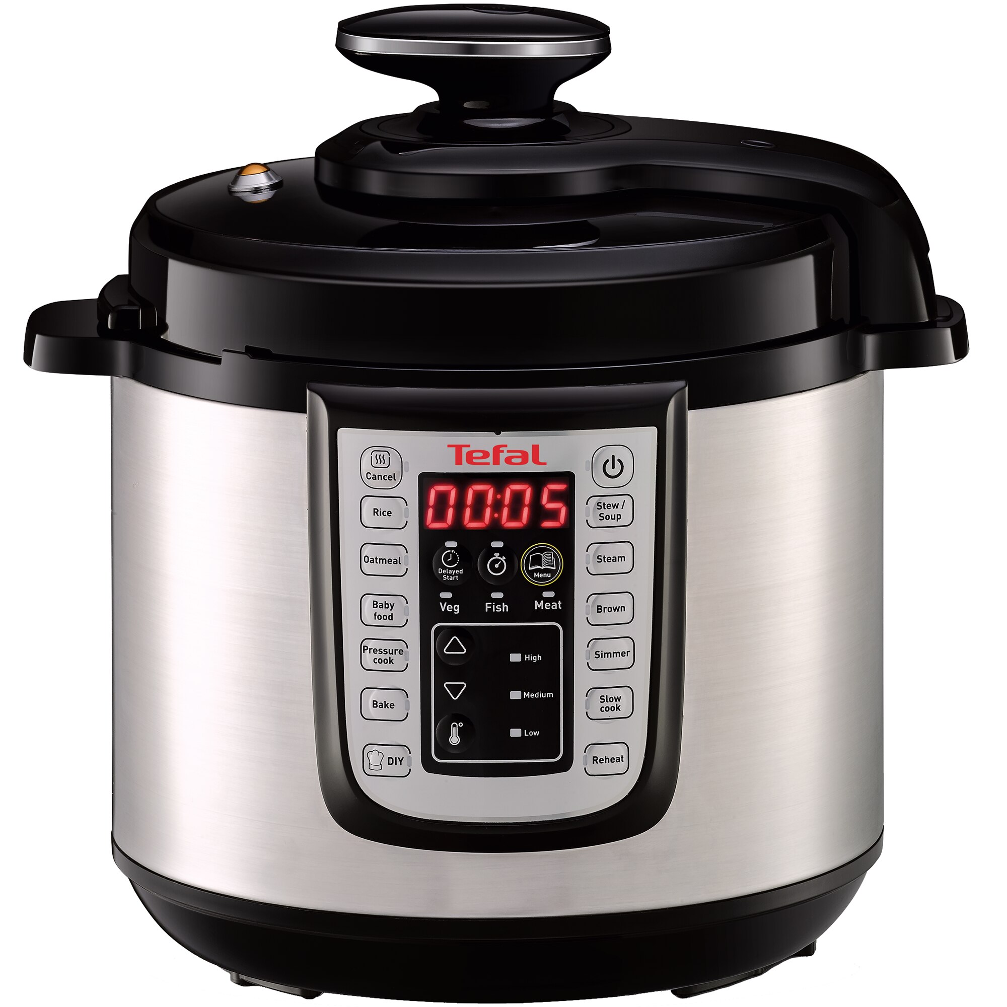 Electric pressure cooker Tefal CY505E30 One Pot, 1200 W, 58 L, 25 programs, keep warm, Black