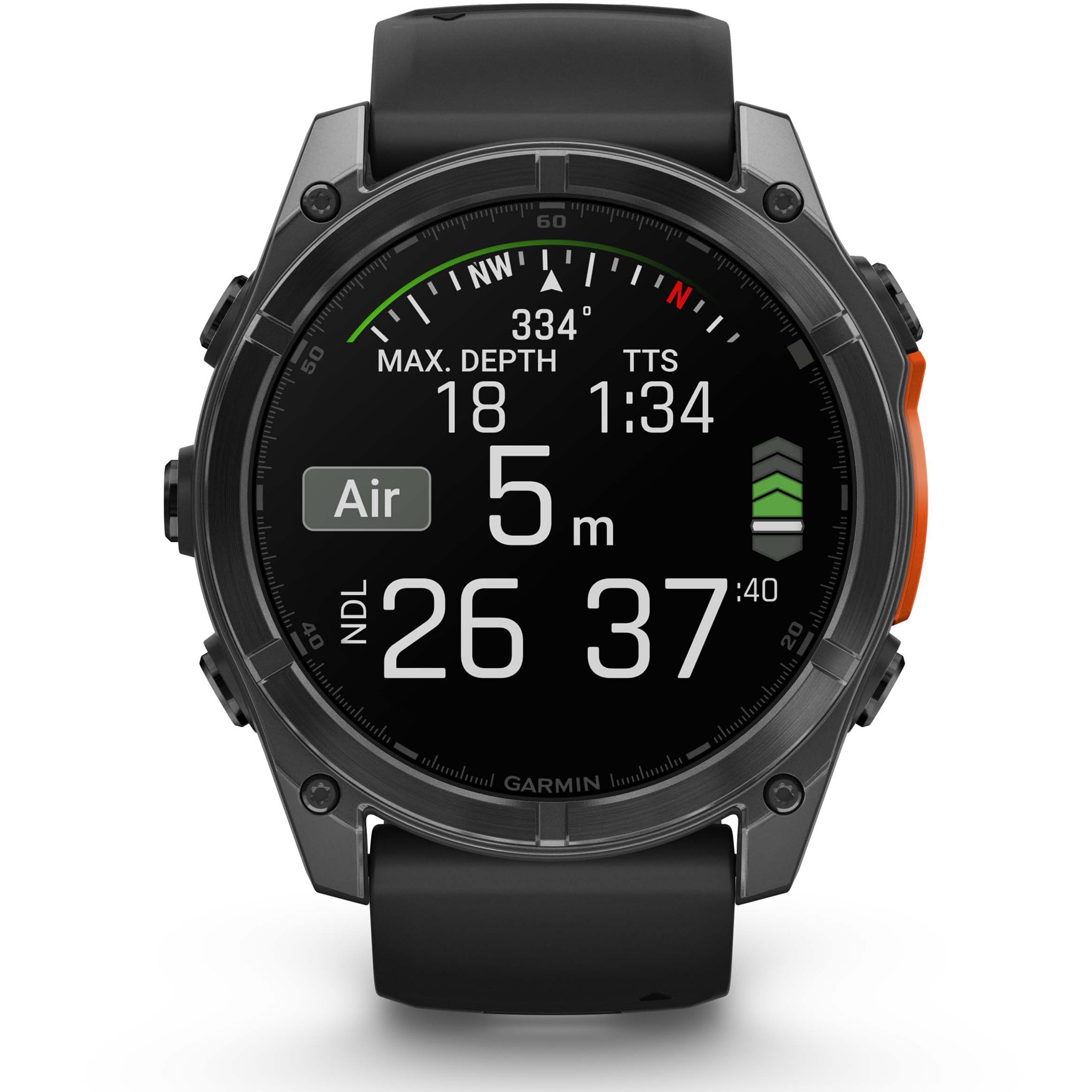 Smartwatch Garmin fenix 8, 51mm, AMOLED, Slate Gray, Black Silicone Band