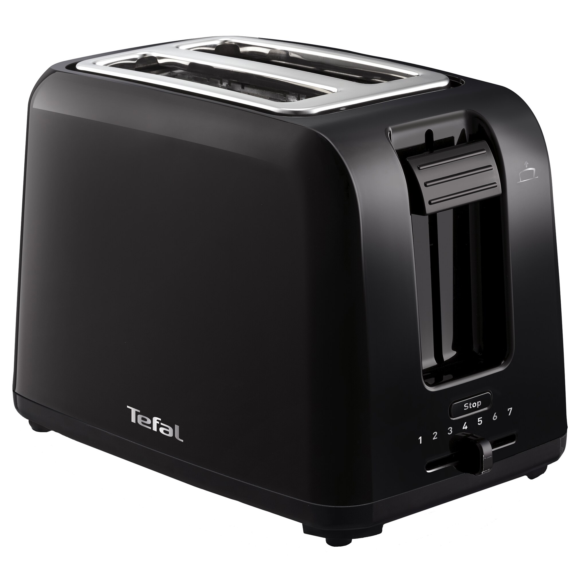Tefal Vita TT1A1830 Toaster, 800W, 2 slices, 7 browning levels, removable crumb tray, smart handle, Black