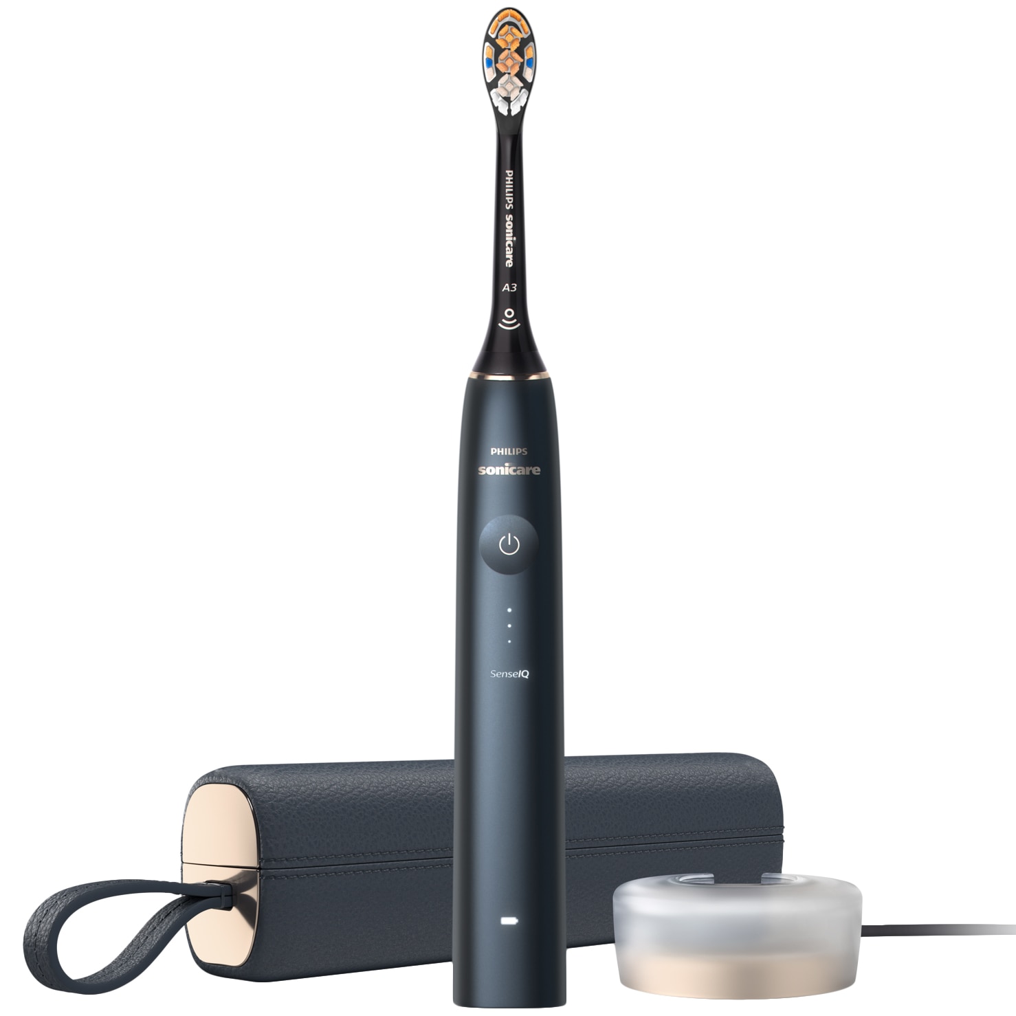 Sonic electric toothbrush Philips Prestige 9900 HX999212, 62000 mov/min, SenseIQ tech, AI app, Bluetooth, 5 modes, Blue
