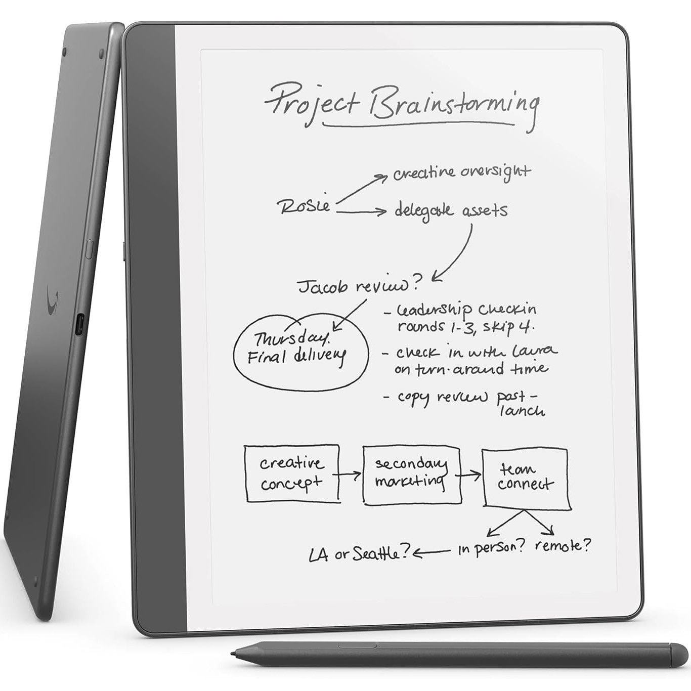 eBook Reader Amazon Kindle Scribe 2024, 32GB, Premium Pen, Display 10.2" 300 ppi, Wi-Fi, USB-C, Gray