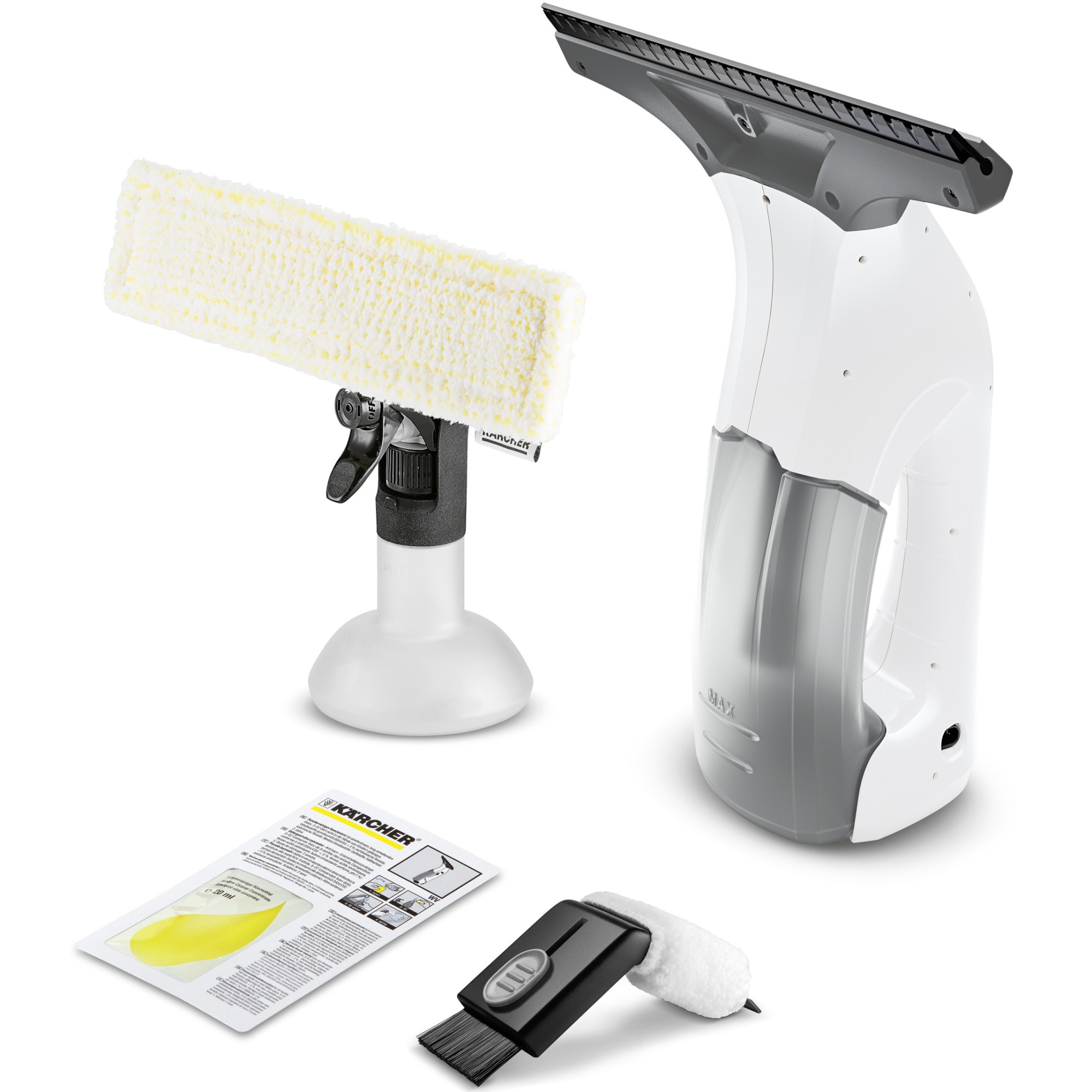 Aspirator de geamuri Karcher WV 1 Plus, 25 min, rezervor 100 ml, acoperire 70 m², Alb/Negru