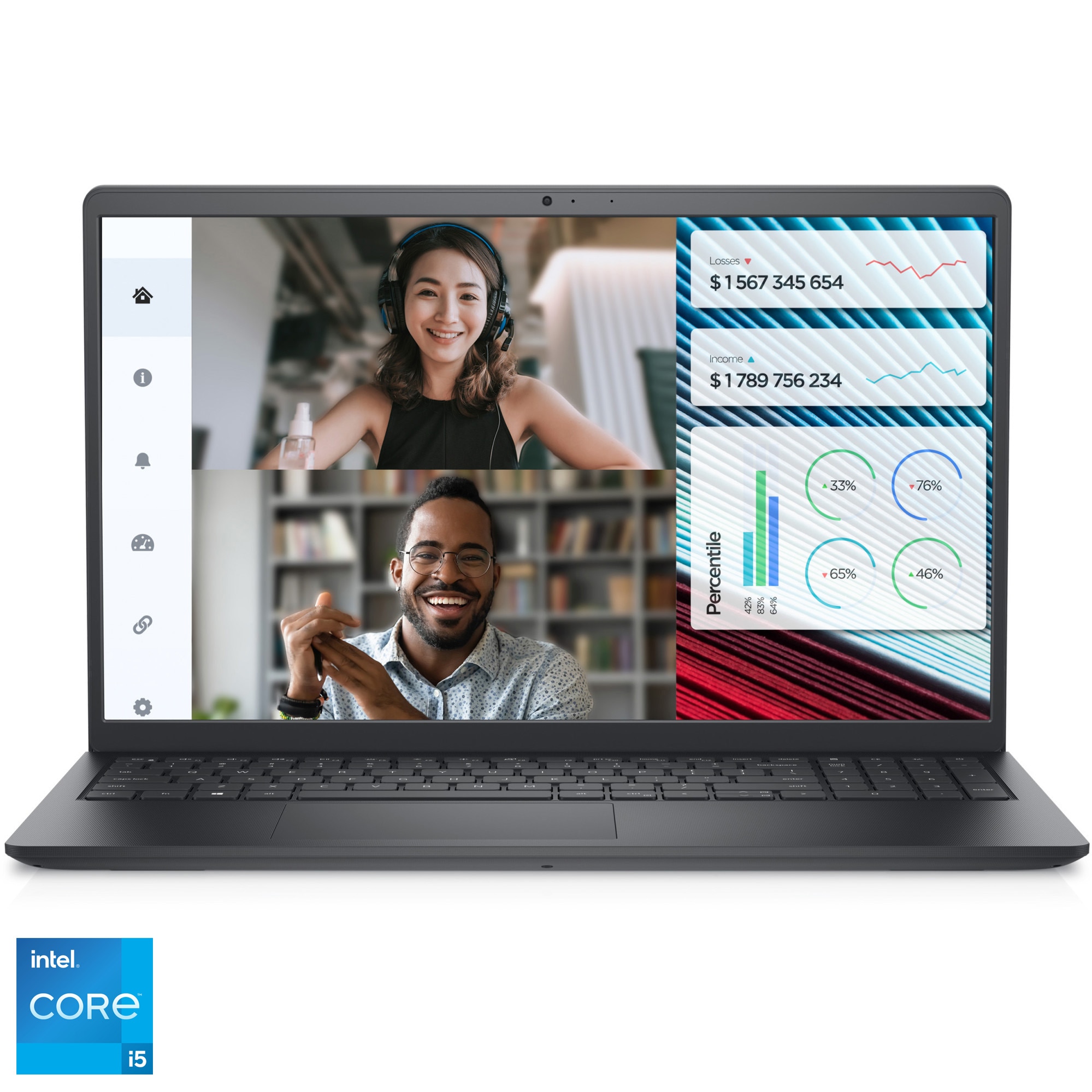 Laptop Dell Vostro 3520 cu procesor Intel Core i51135G7 pana la 42 GHz, 156", Full HD, 120Hz, 8GB DDR4, 512GB SSD,Intel Iris Xe Graphics, Ubuntu, Carbon Black, 3y ProSupport and Next Business Day Onsite Service