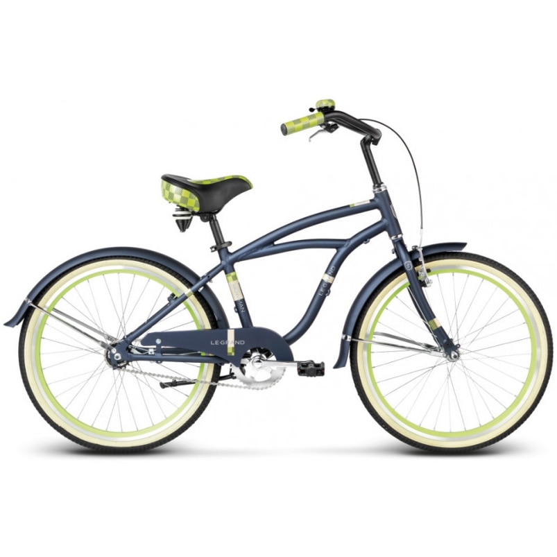 Children's bike Le Grand Bowman 24", aluminum frame, navy blue/lime