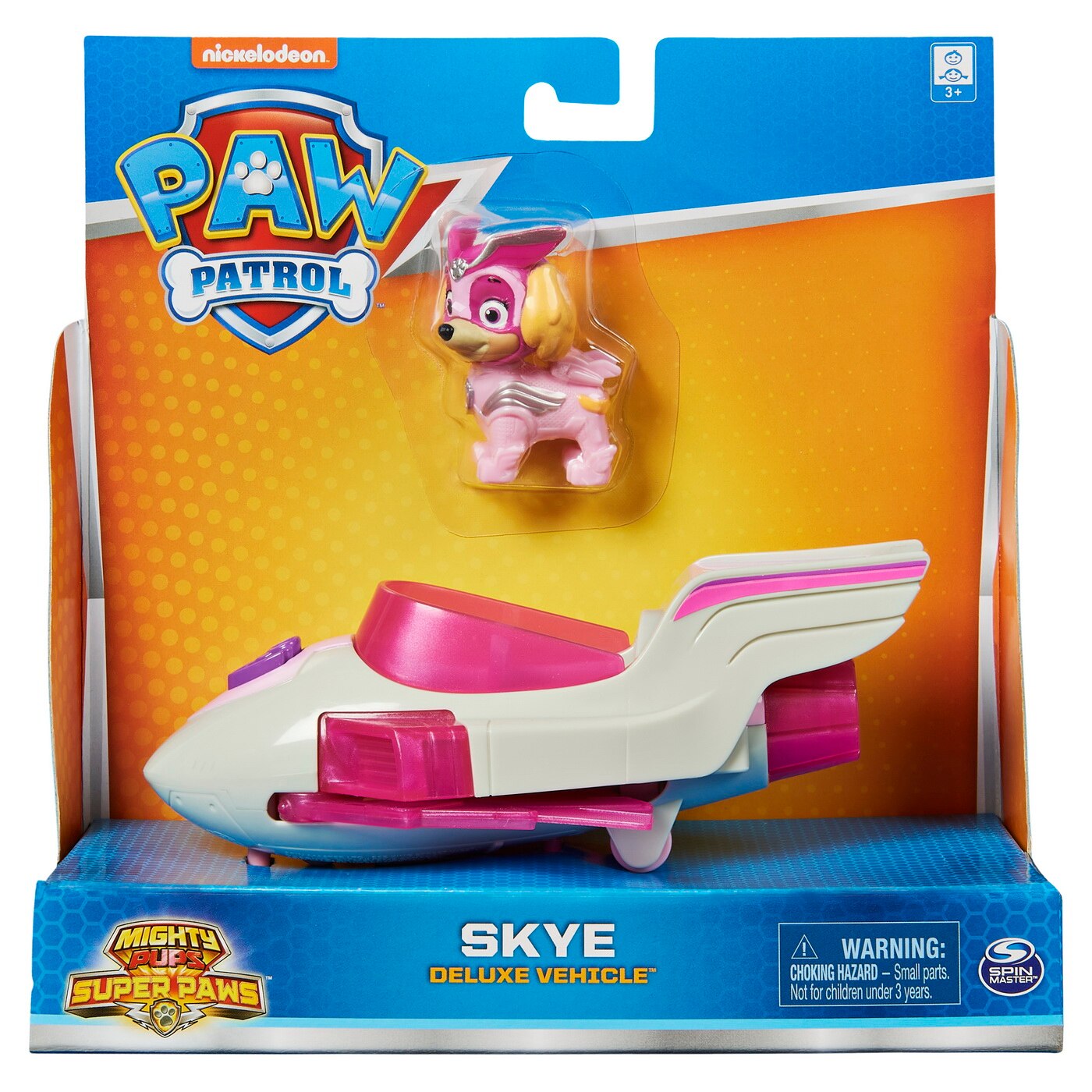Set figurina cu vehicul Paw Patrol - Mighty Pups Deluxe, Skye