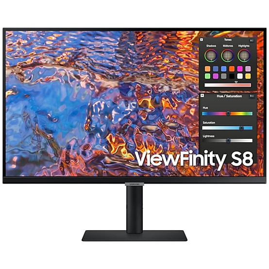 Monitor LED IPS Samsung ViewFinity S8 27", 4K UHD (3840x2160), 60Hz, 5ms, HDR400, USB Type-C 90W, Hub USB, Ethernet, HDMI, Display Port, Jack, Pivot, VESA, negru