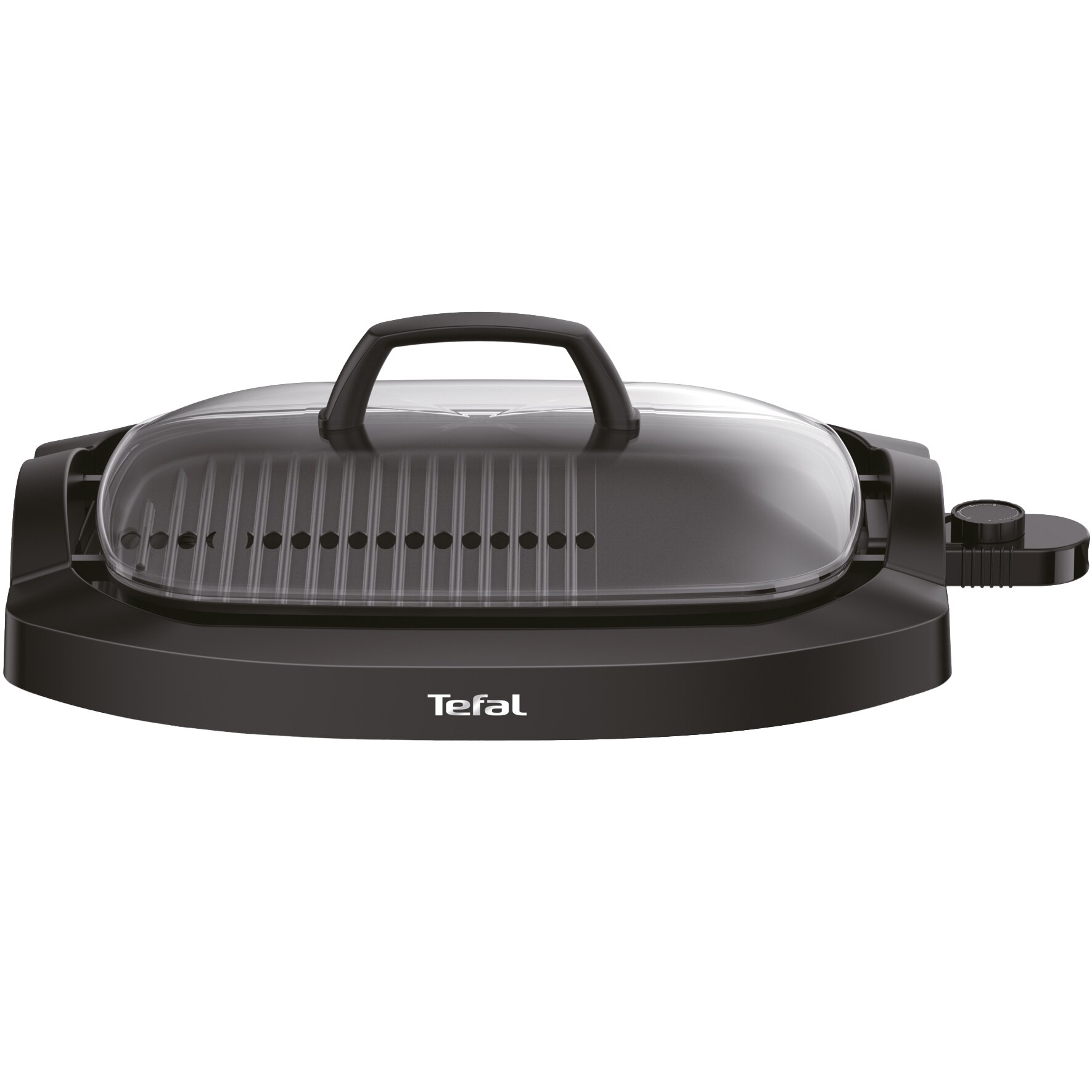 Electric grill Tefal Plancha CB6A0830, 2000 W, 2 cooking zones, non-stick surface, lid, Black