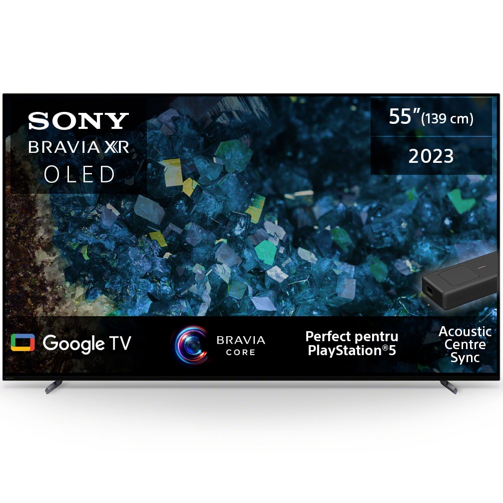 Sony BRAVIA OLED 55A80L TV, 139 cm, Smart Google TV, 4K Ultra HD, 100Hz, Class G (Model 2023)