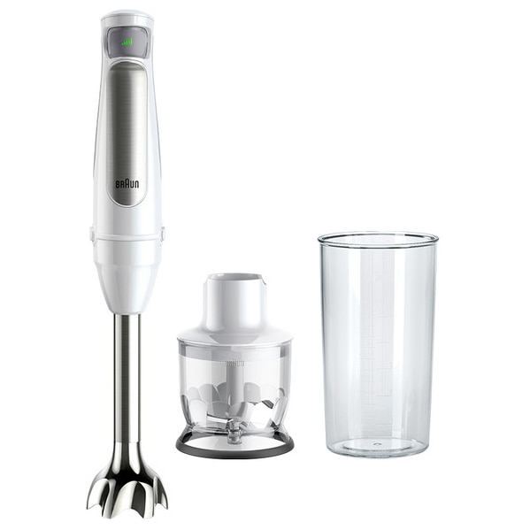 Braun MQ7020WH Stand Mixer, 1000 W, 0.6 l Measuring Cup, 0.35 l Chopper, Variable Speed, White