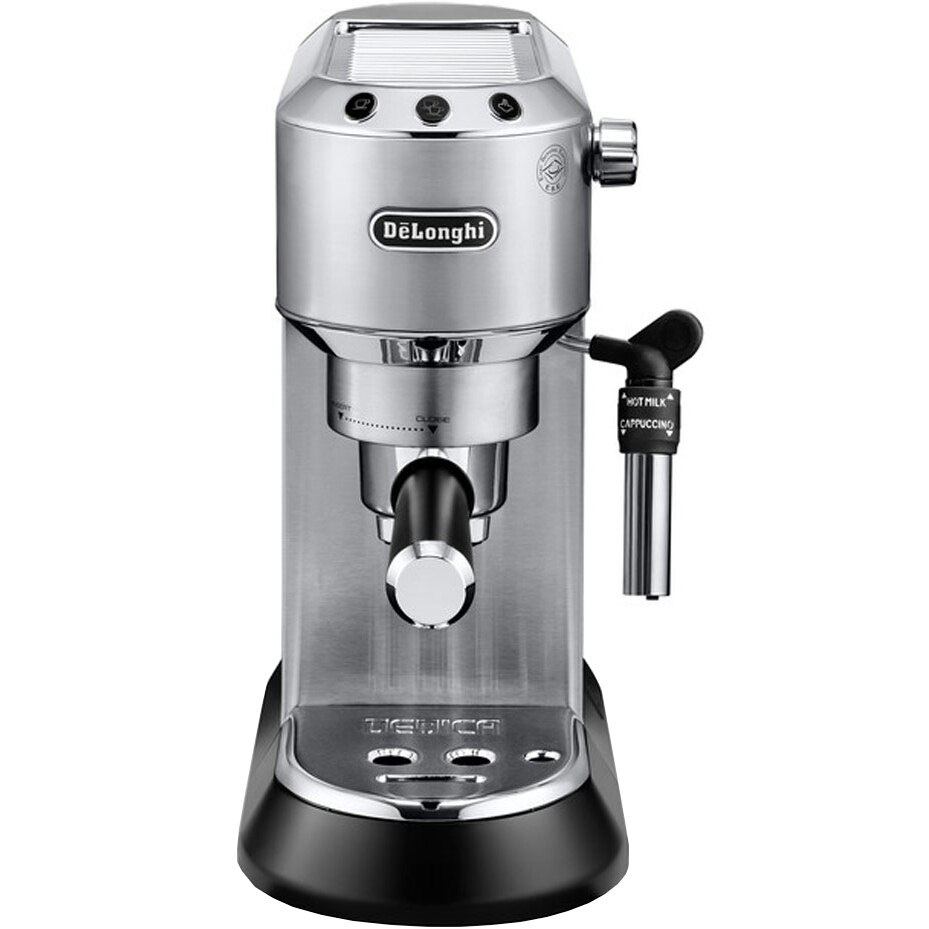Espressor manual De'Longhi Dedica Style EC 685, 1350 W, 15 bari, 1.1 l, Slim, Inox