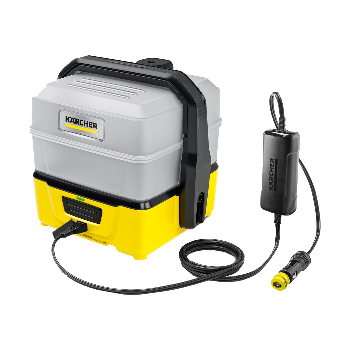 Aparat de spalat cu presiune pe acumulatori Karcher OC3 Plus Car, 5 bar, rezervor 7 l, 2 l/min debit, 15 minute autonomie, incarcator la priza masinii, accesorii incluse