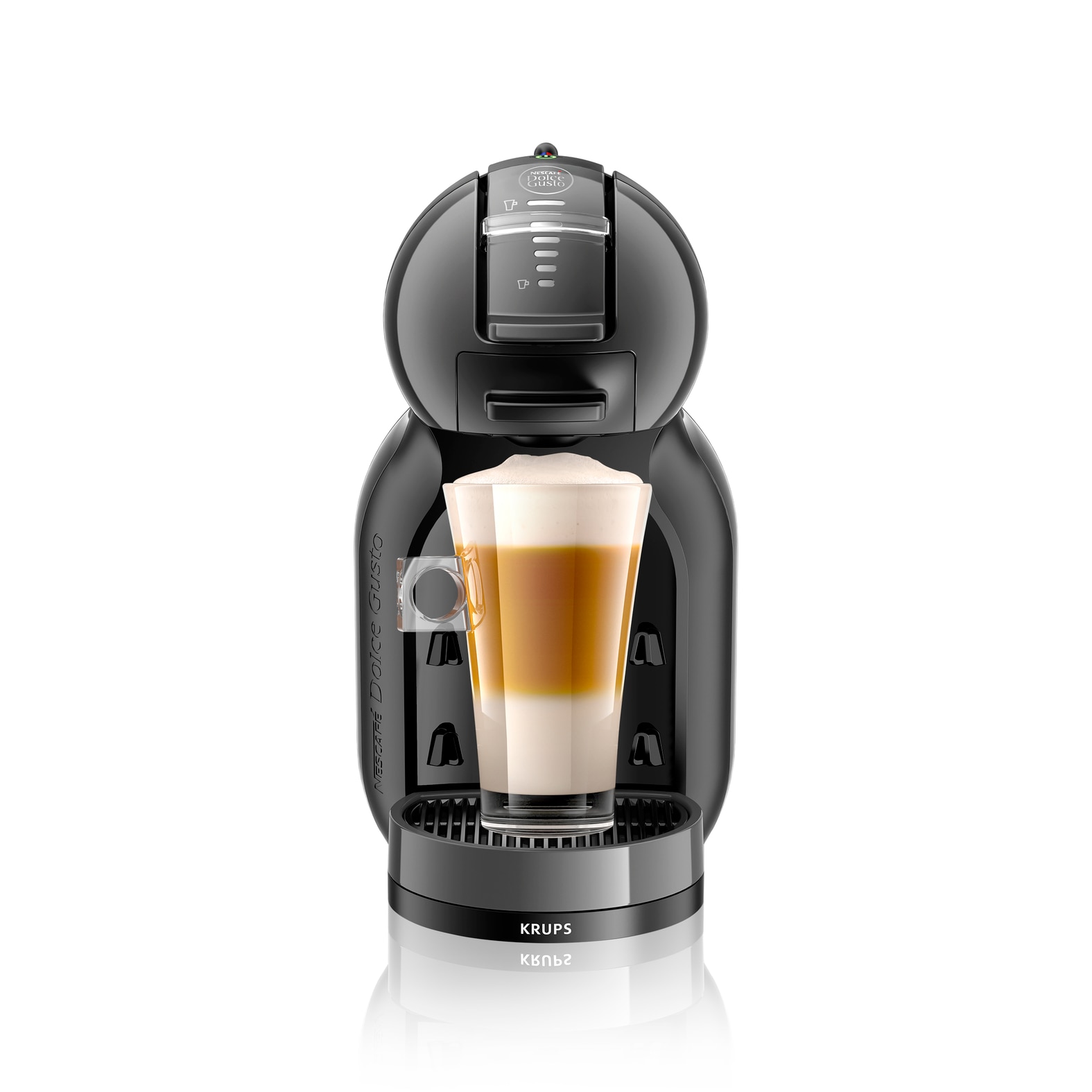 KRUPS NESCAFÉ® Dolce Gusto® Mini Me KP123810 capsule coffee machine, 15 bar pressure, 1500 W, tank capacity 0.8 L, Eco function, gray