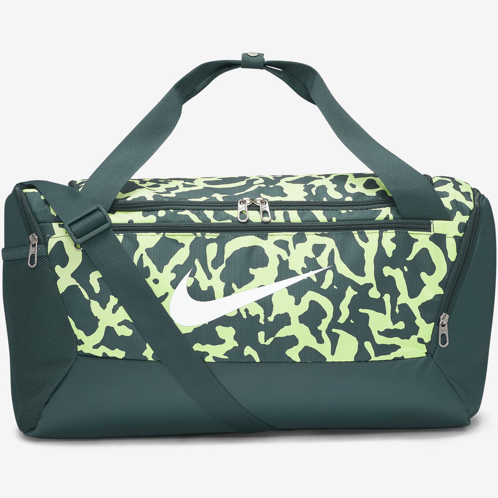 Geanta sport Nike Brasilia 95 S AOP, 41 litri, 51x28x28cm, verde