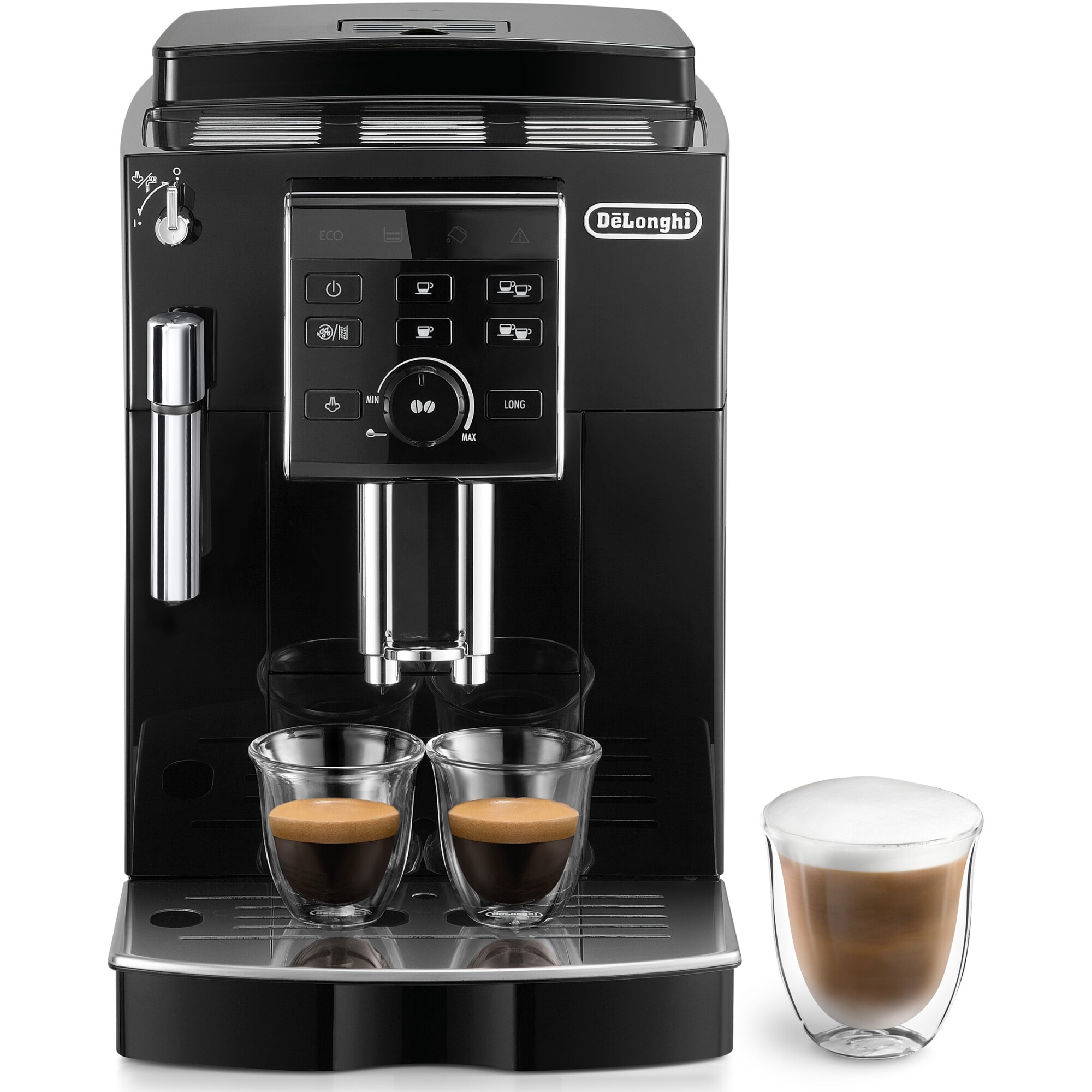 De'Longhi ECAM 13.123.B automatic espresso machine, 1450 W, 5 types of drinks, 1.8 L, 15 bar, manual frothing system, Black