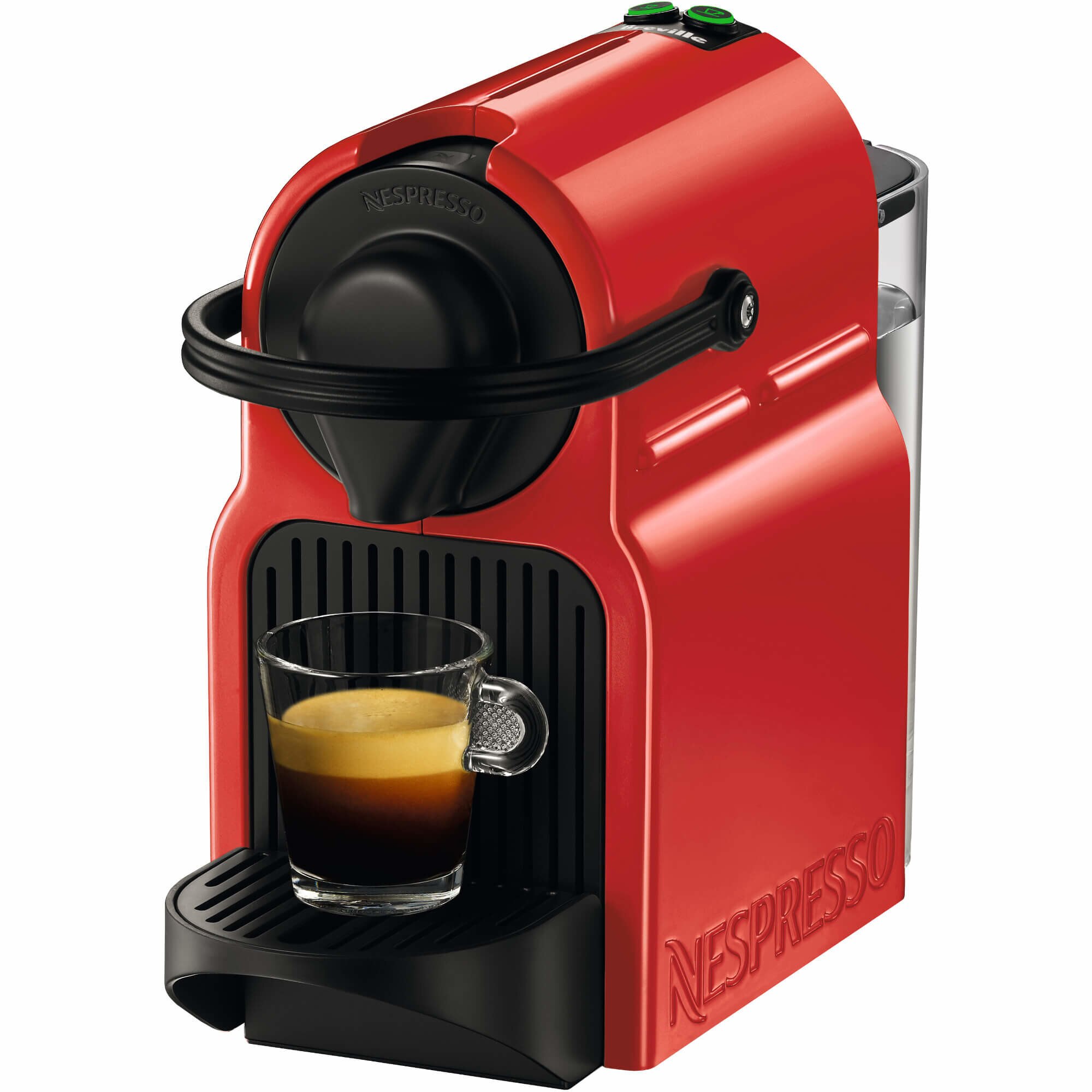 Nespresso by Krups Inissia Red espresso machine, 1260 W, 19 bars, 07 l, red + 14 gift capsules