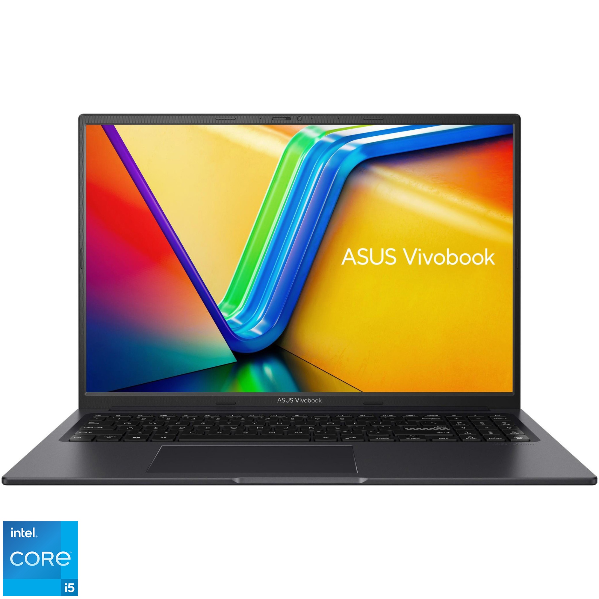 Laptop ASUS VivoBook 16X K3604ZA cu procesor Intel Core i51240P pana la 440 GHz, 16", WUXGA, 16GB, 512GB SSD, Intel Iris X Graphics, No OS, Indie Black