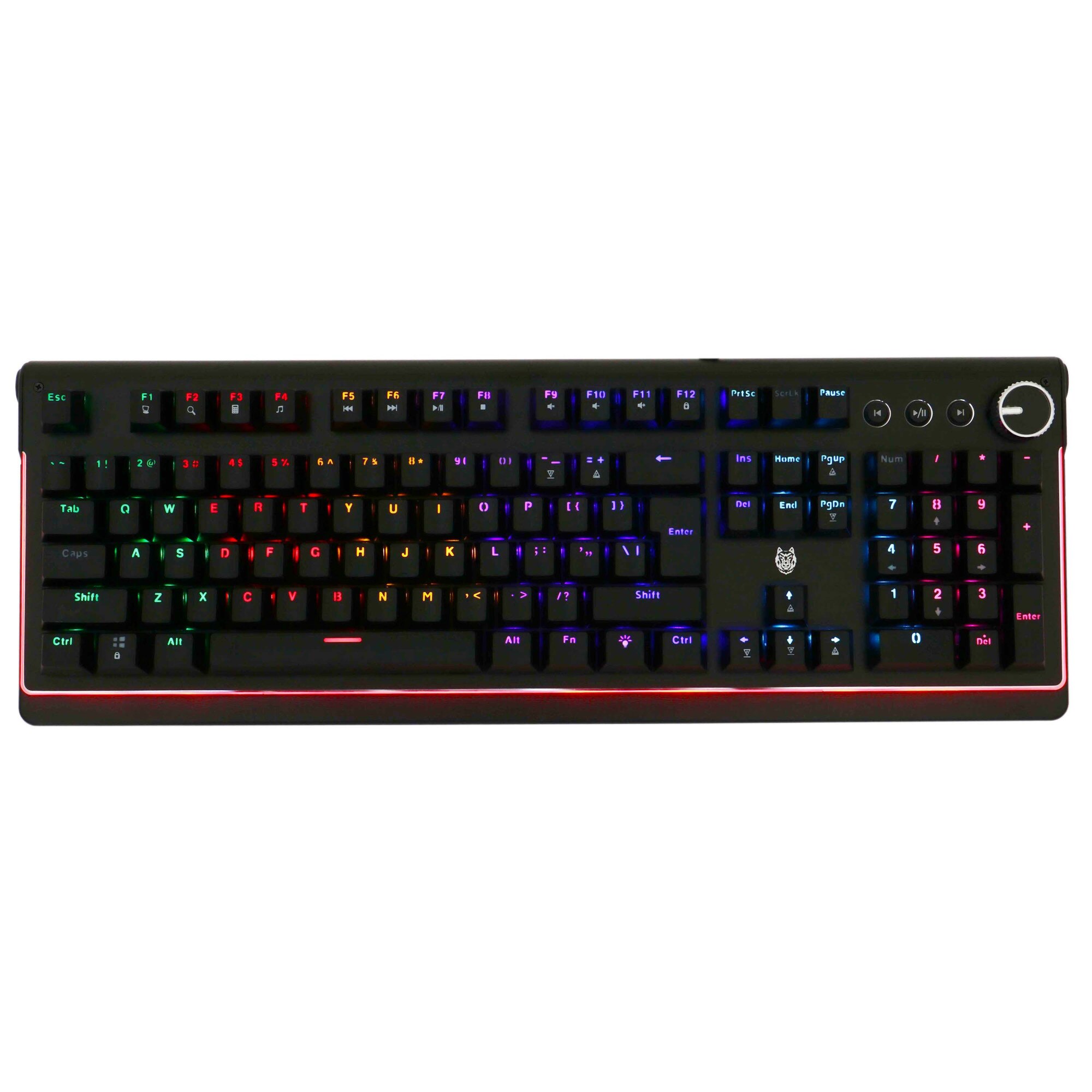 Tastatura gaming mecanica A+ K91, iluminare RGB, carcasa metalica
