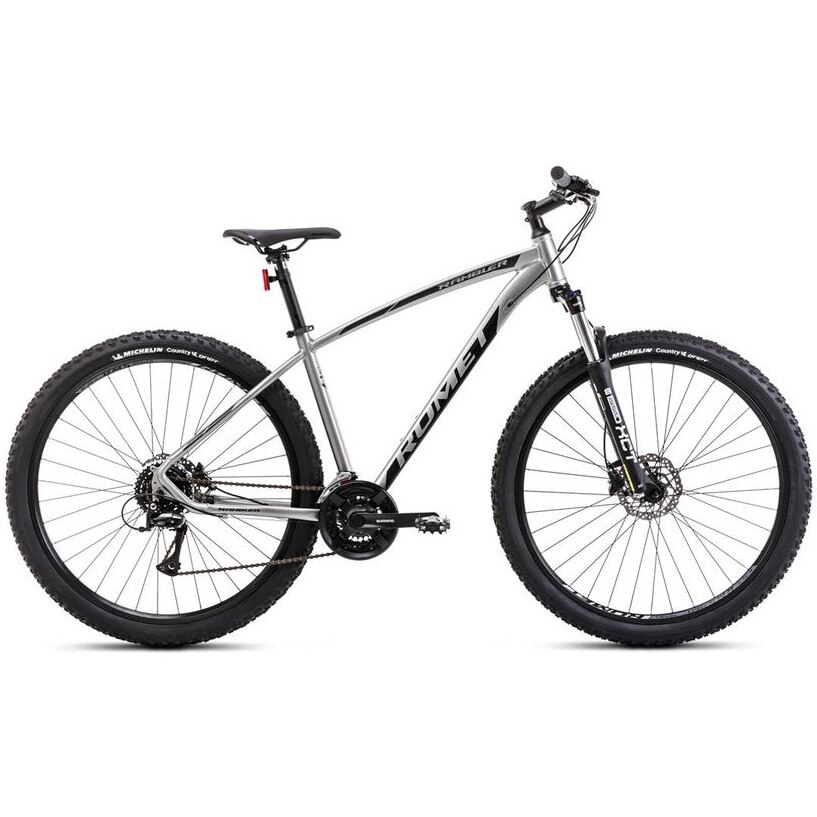 Bicicleta MTB Romet Rambler R9.3 29", marime M, argintiu/negru