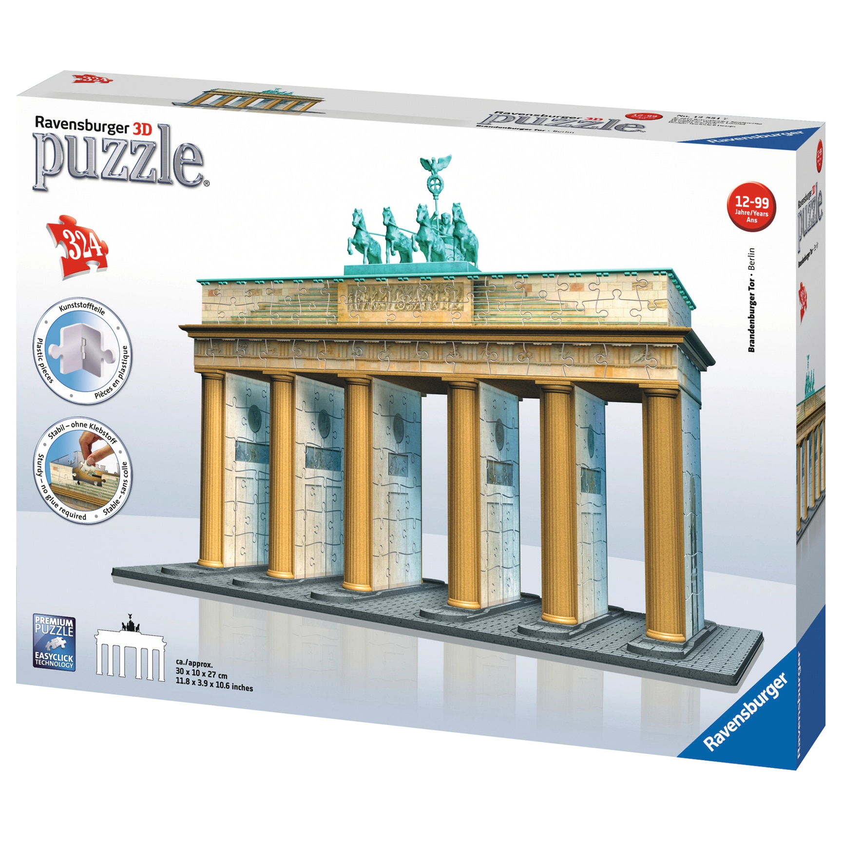 Puzzle Ravensburger 3D - Poarta Brandenburg, 324 piese