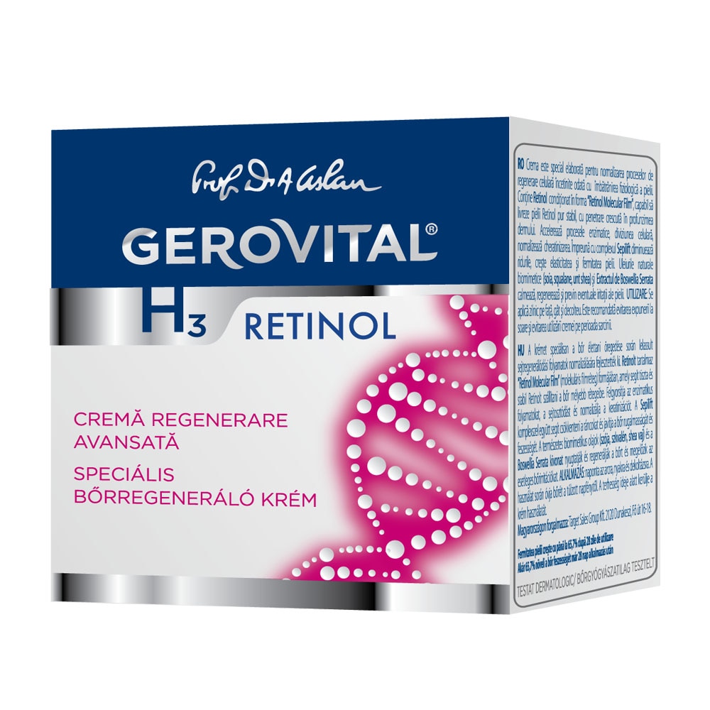 Gerovital H3 Retinol Advanced Regeneration Cream, 50 ml