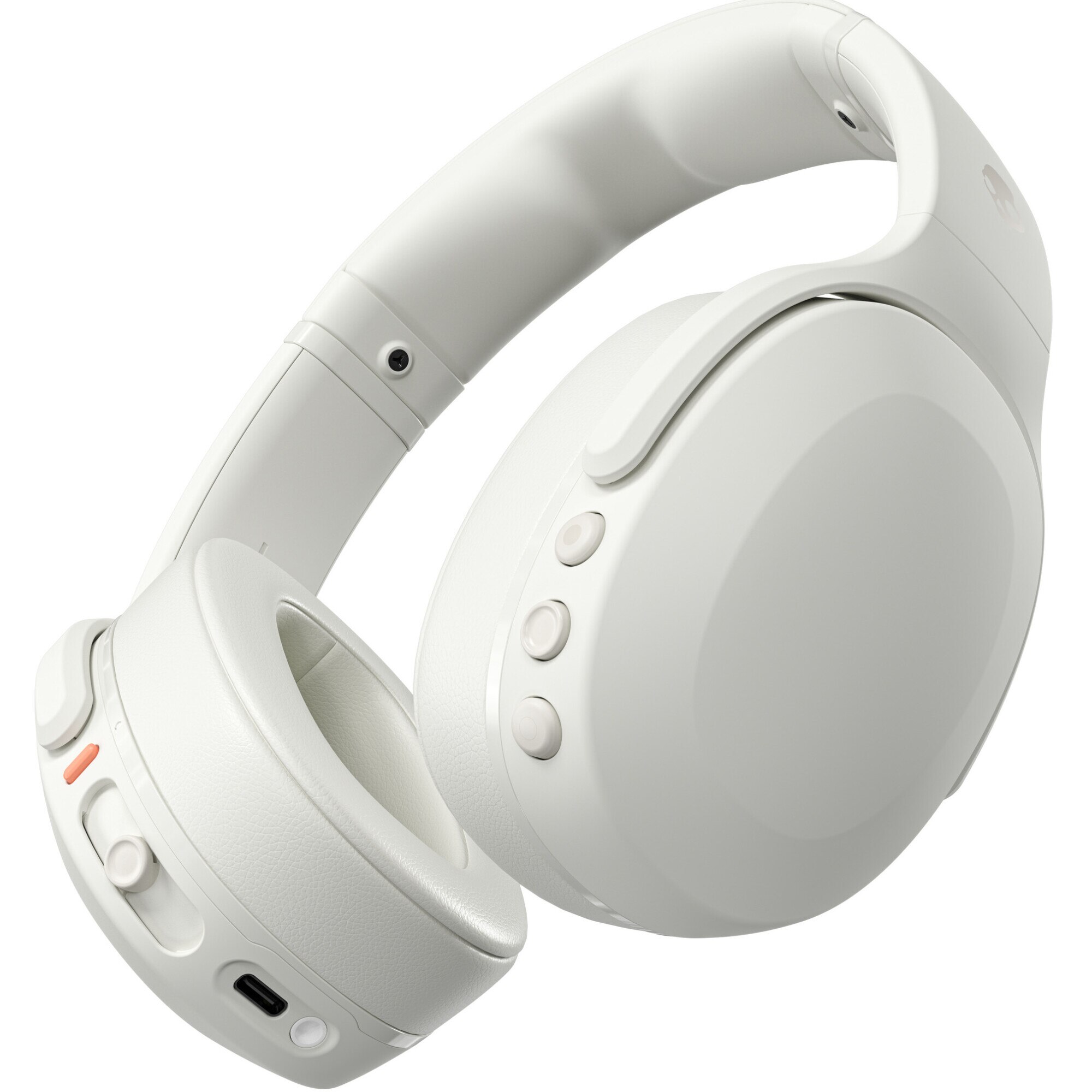 Skullcandy Crusher Evo Over-Ear Headphones, Wireless, Bluetooth, Autonomy 40H, Bone Orange Glow