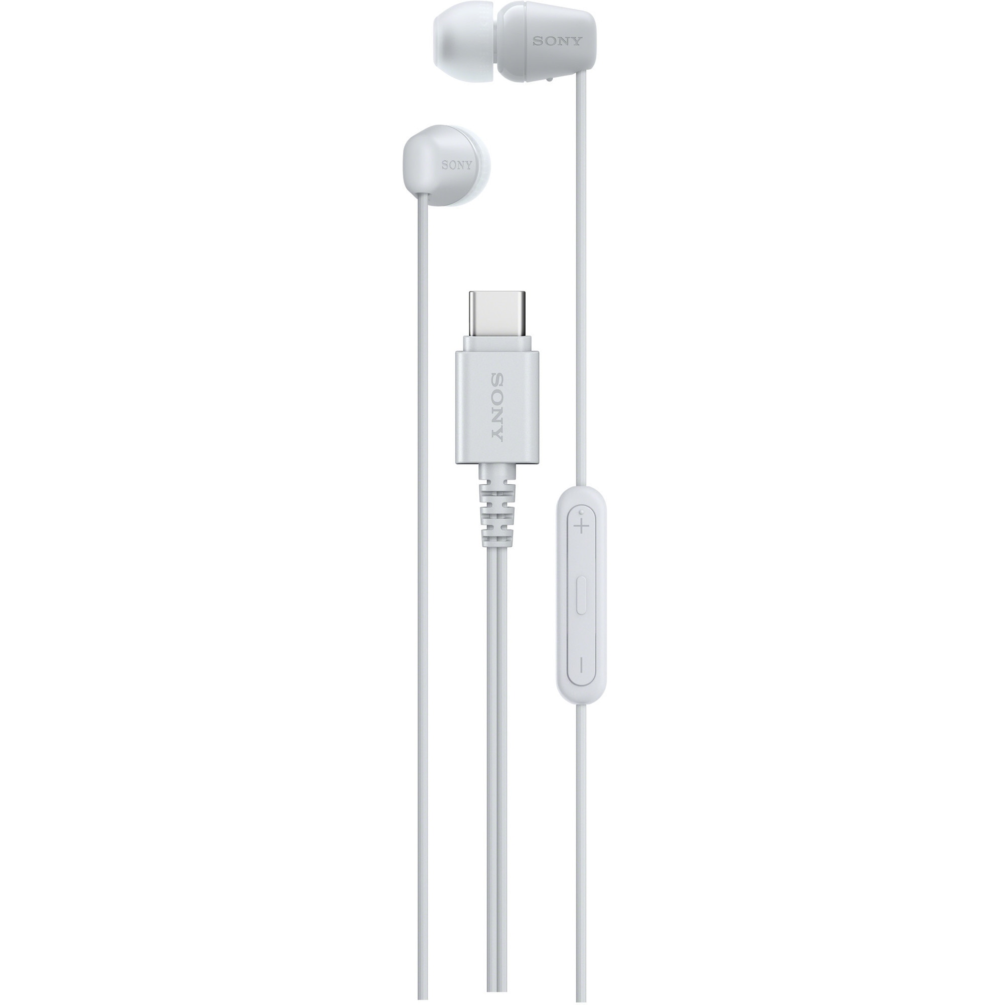 SONY IER-EX15CW In-Ear Headphones, Wired, Microphone, USB-C, White