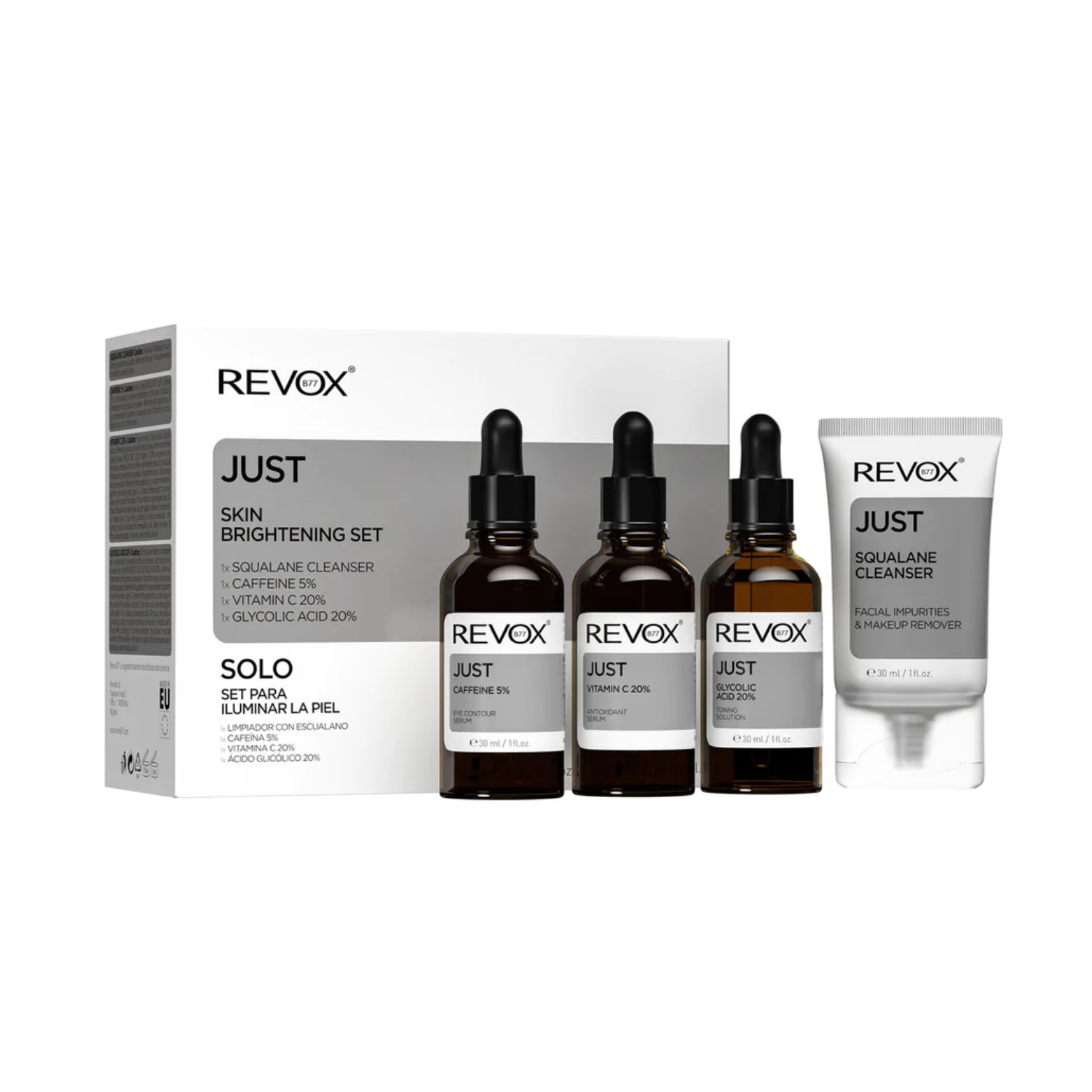 Set de ingrijire pentru luminozitatea pielii, Revox, 4x30 ml